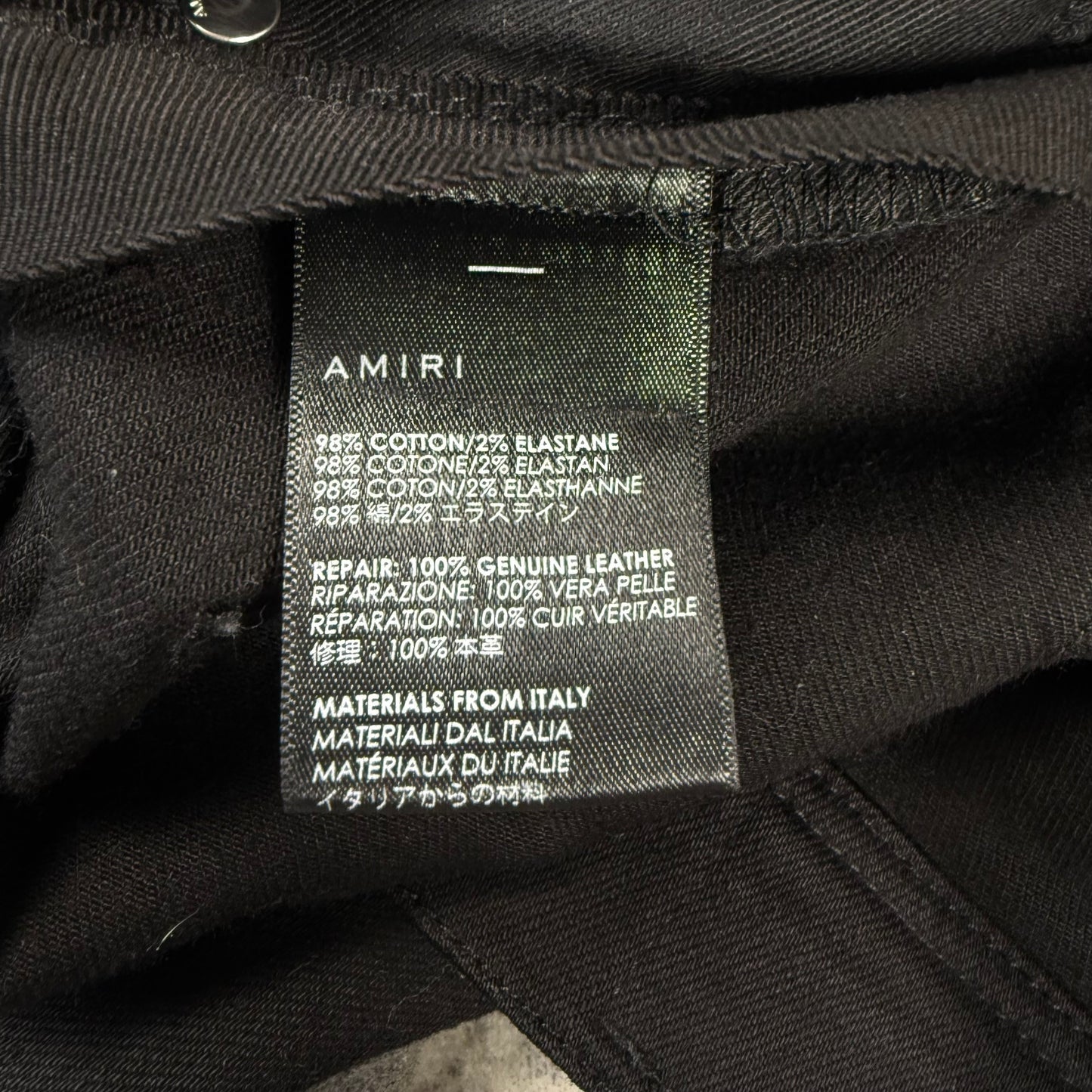 Amiri MX1 Distressed Tapered Leg ‘Black’ Jeans