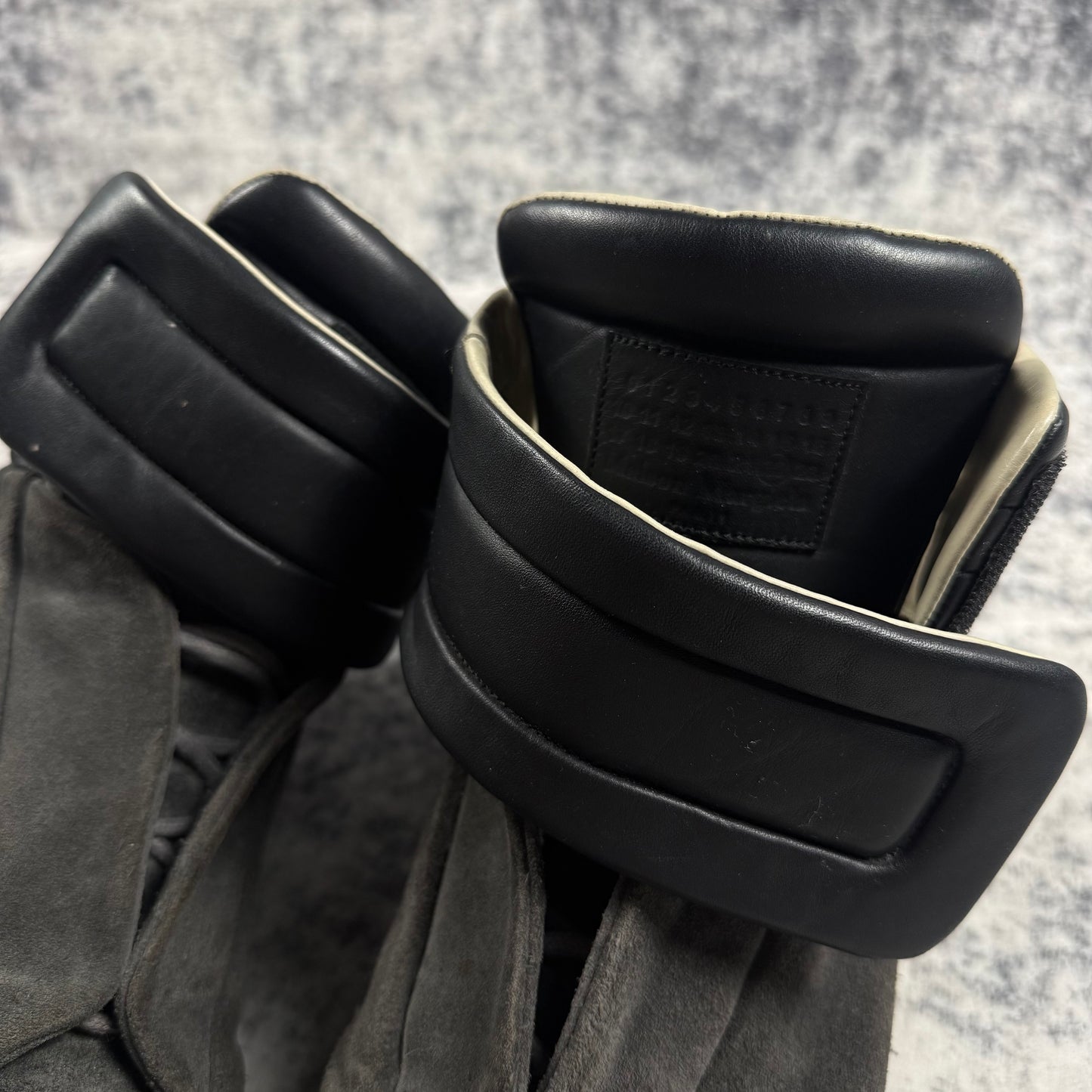 Maison Margiela Future High Top Suede Black Two Tone Shoes