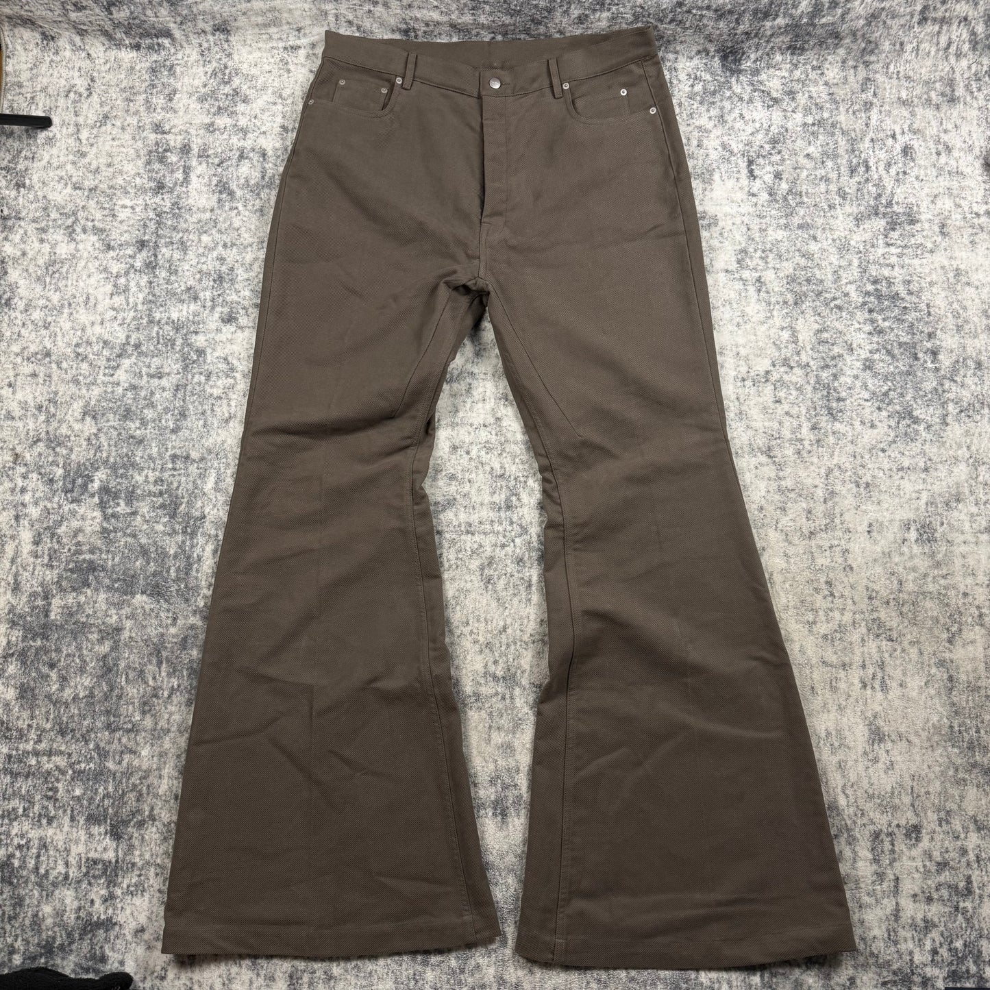 Rick Owens Flared Cotton Twill “Dust” Pants