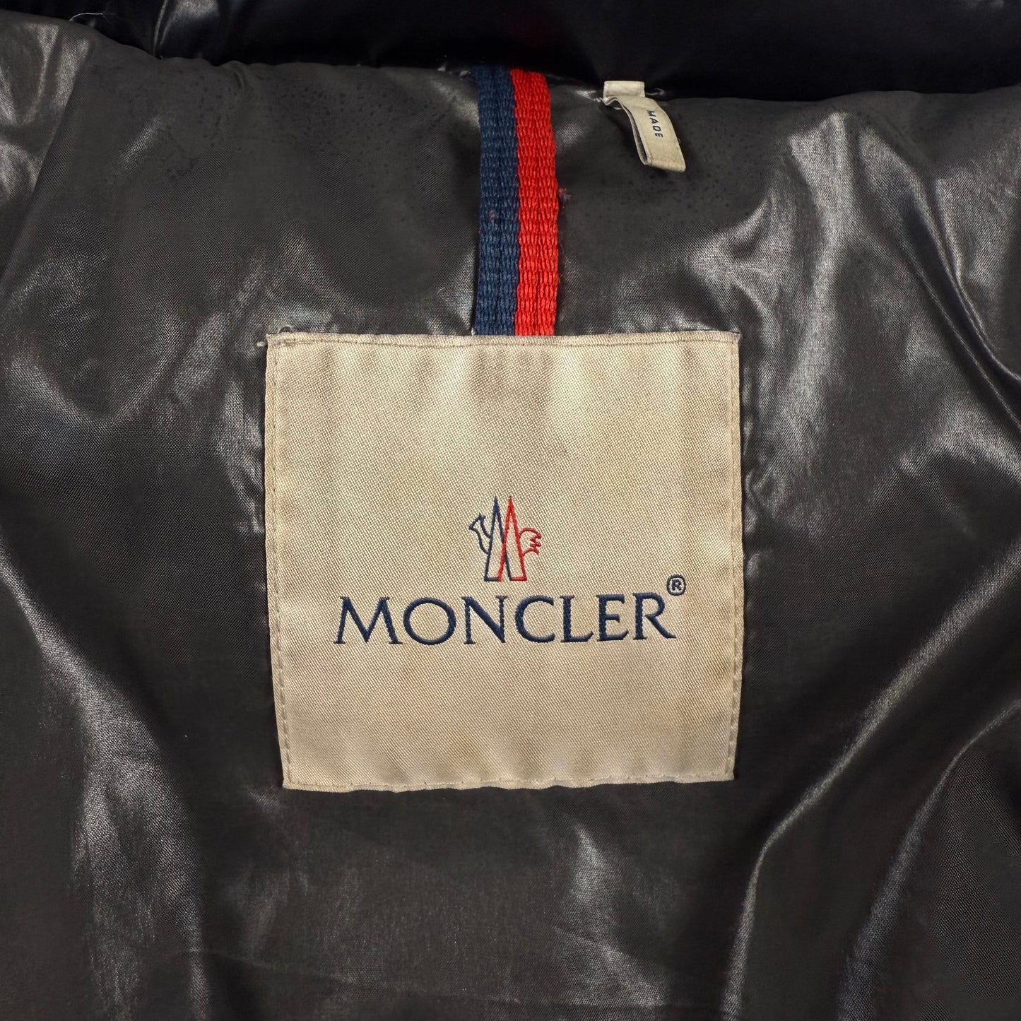 Moncler Maya Giubbotto Black Lacquer Nylon Down Puffer Jacket