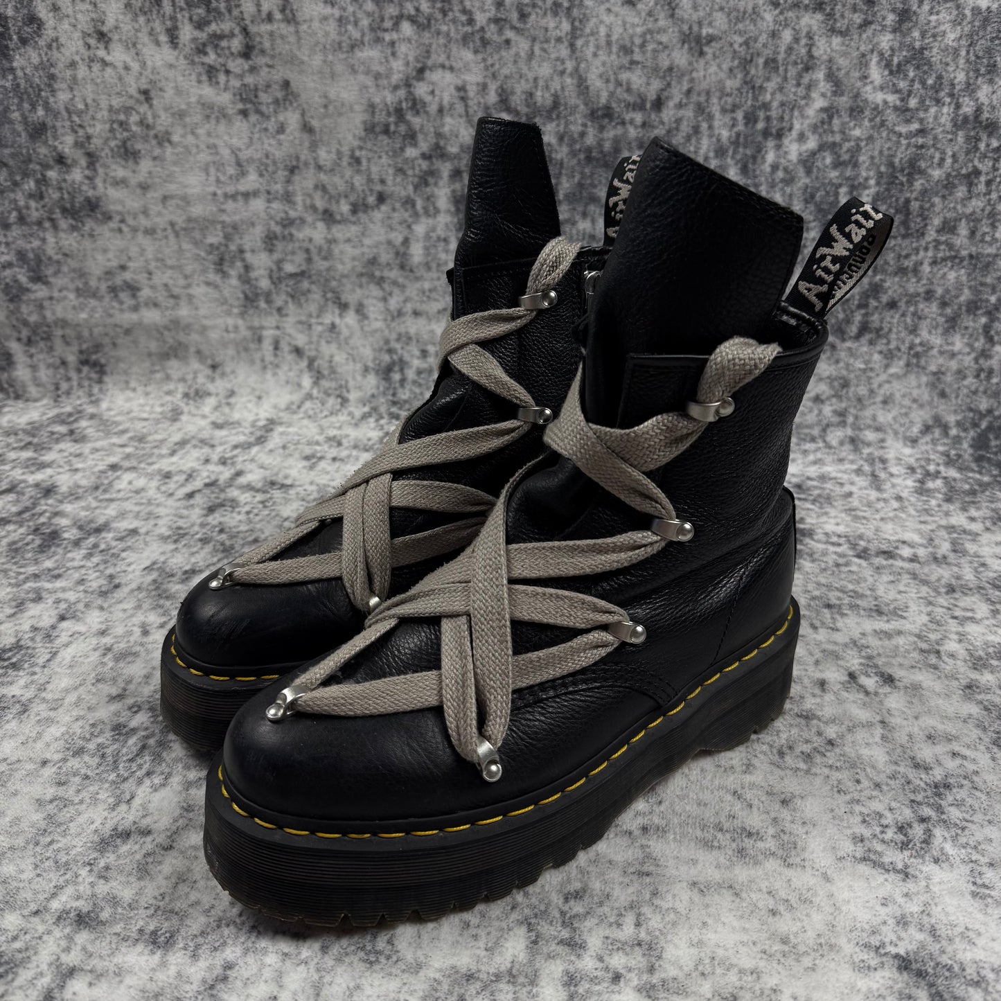 Rick Owens x Dr. Martens 1460 Quad Sole Pentagram Jumbo Lace Boots