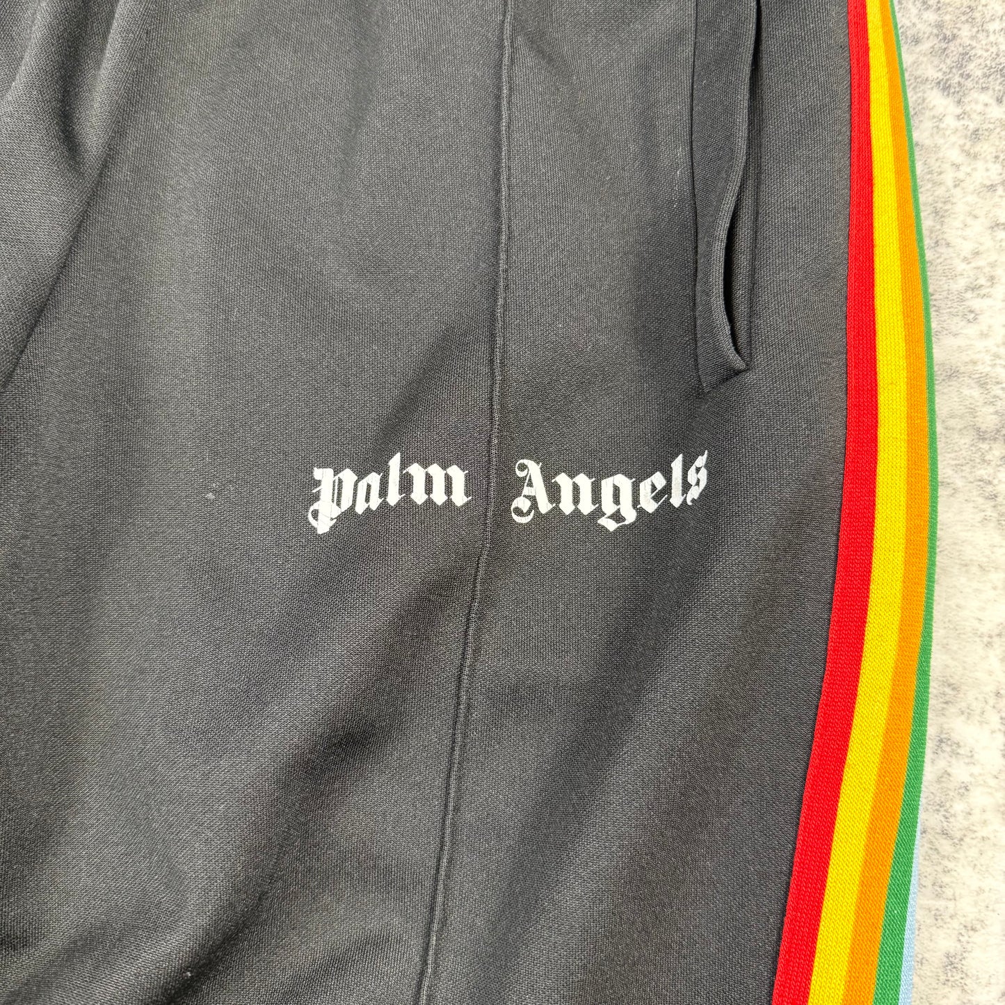 Palm Angels Rainbow Stripe ‘Black’ Track Pants