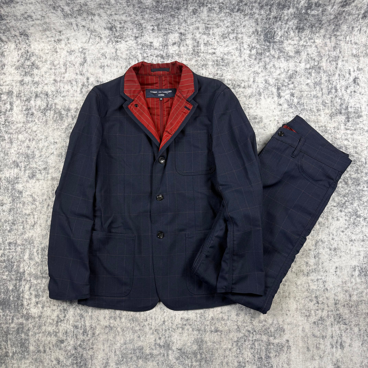 Comme des Garçons Homme SS2006 Windowpane Check Blazer & Trousers Set