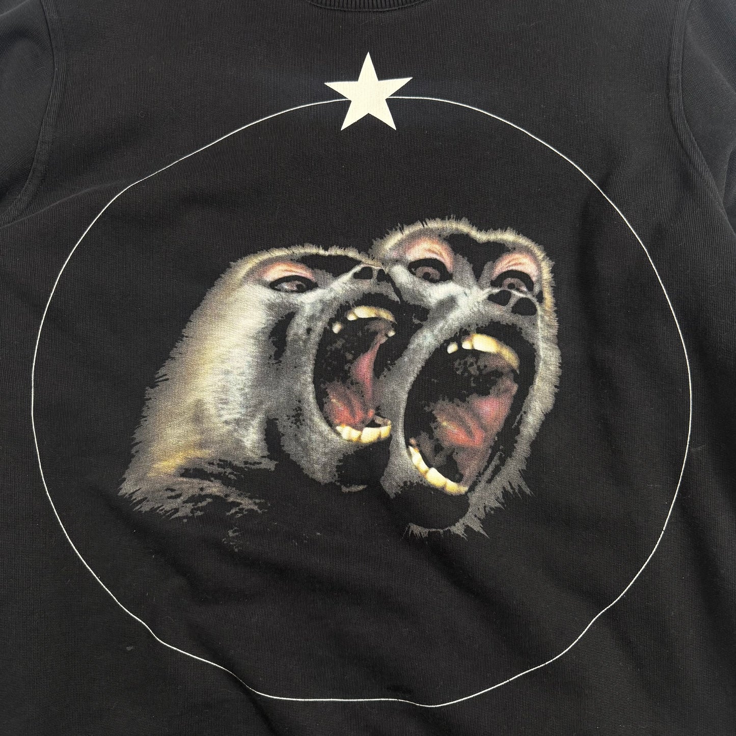 Givenchy FW/15 Screaming Monkeys Graphic ‘Black’ Crewneck