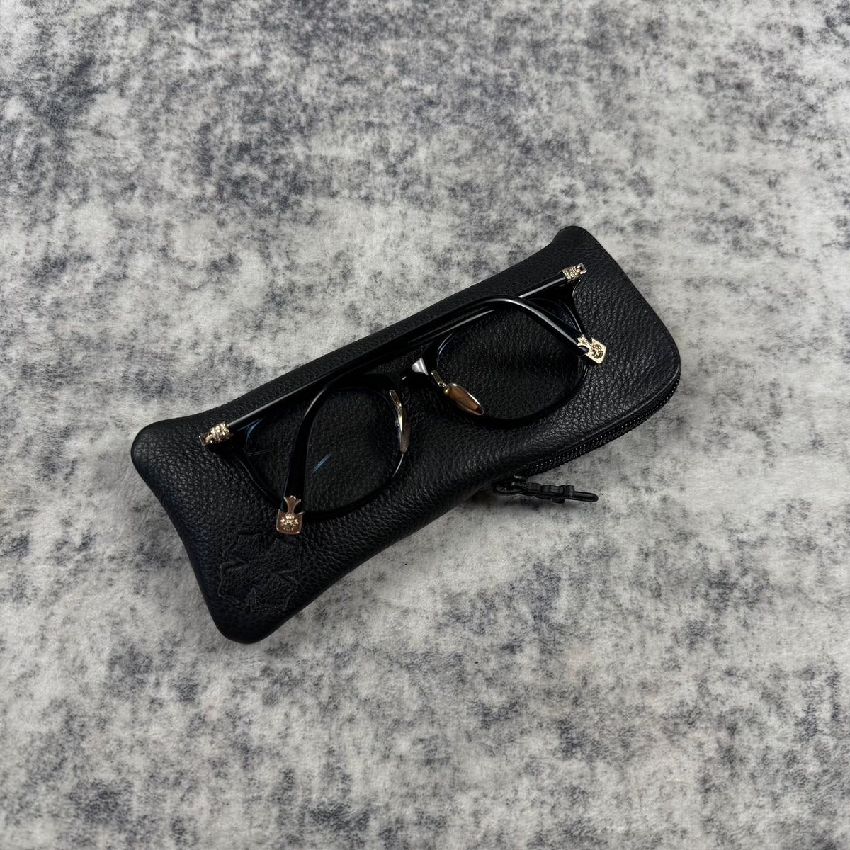 Chrome Hearts DARLIN Black Acetate & 18K Gold Glasses