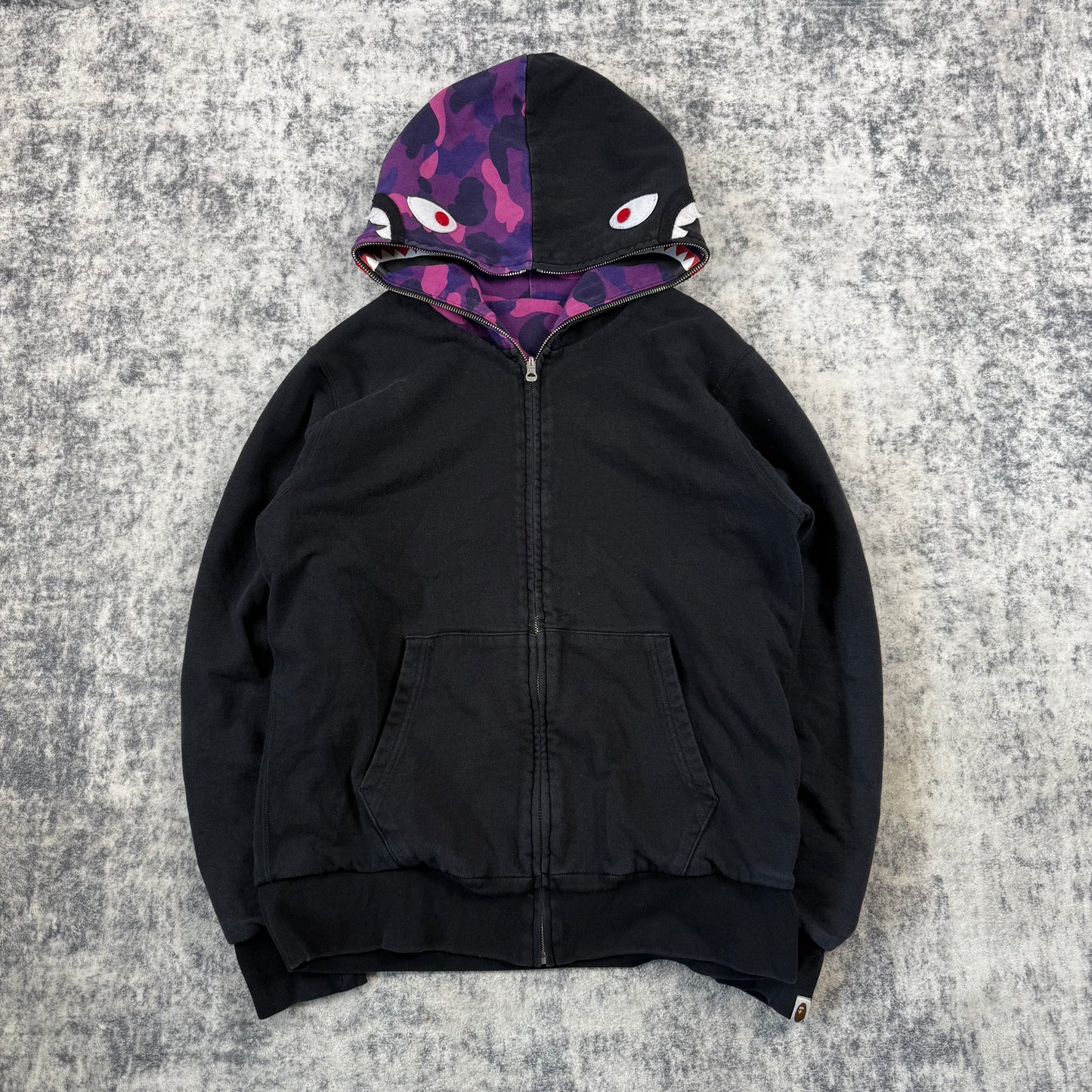 BAPE PONR Reversible Shark ‘Camo/Purple’ Full Zip Hoodie