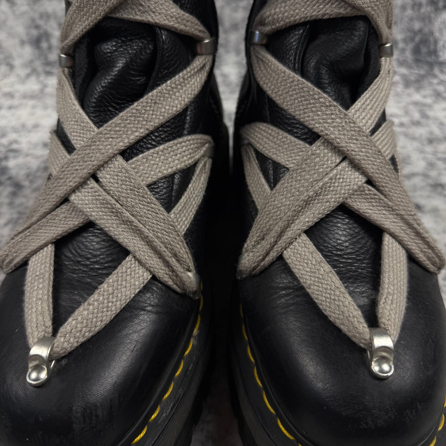 Rick Owens x Dr. Martens 1460 Quad Sole Pentagram Jumbo Lace Boots