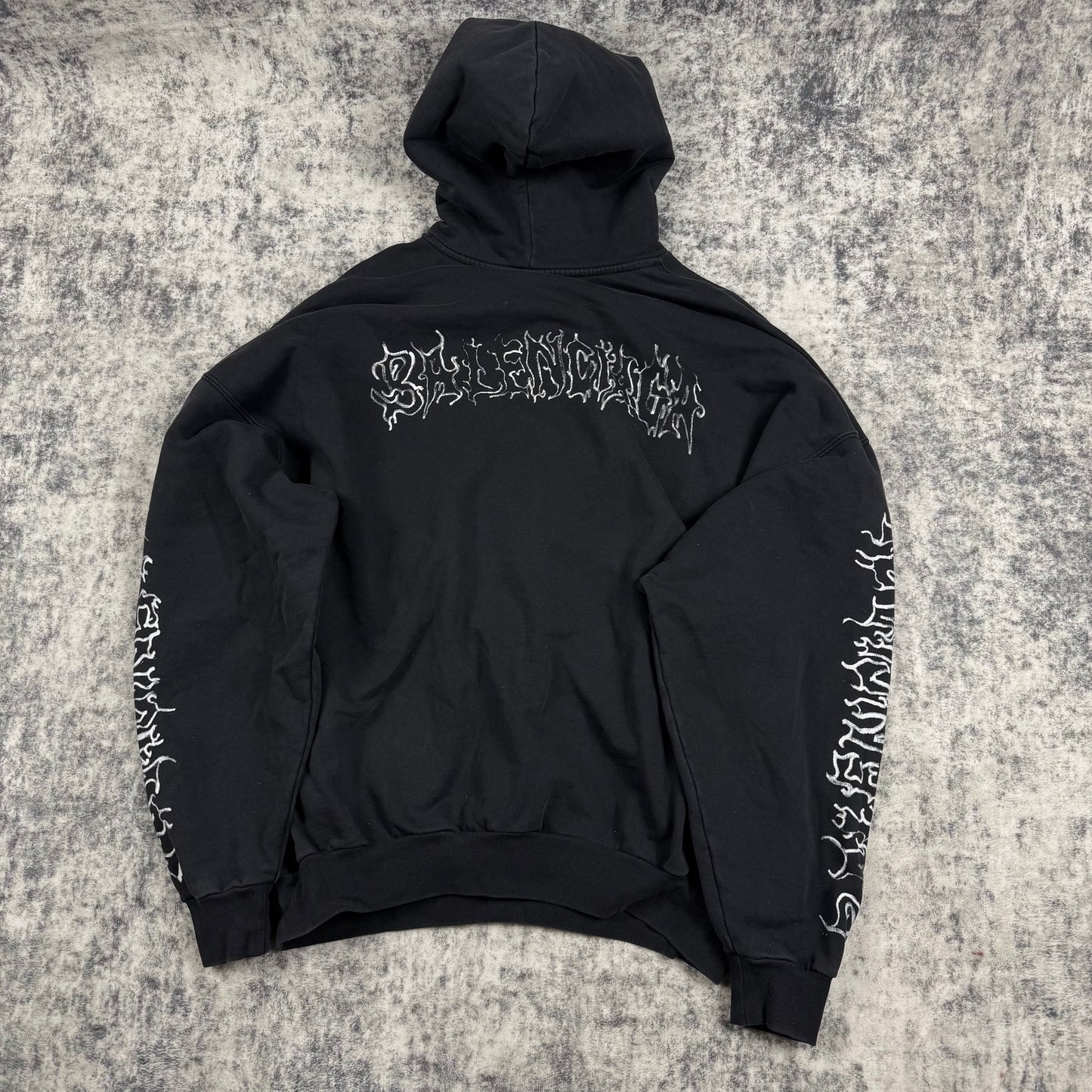 Balenciaga DIY Metal Outline ‘Black’ Hoodie