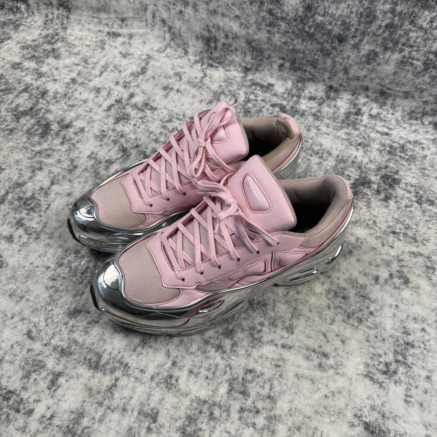 Raf Simons Ozweego Mirrored Silver ‘Pink’ Shoes