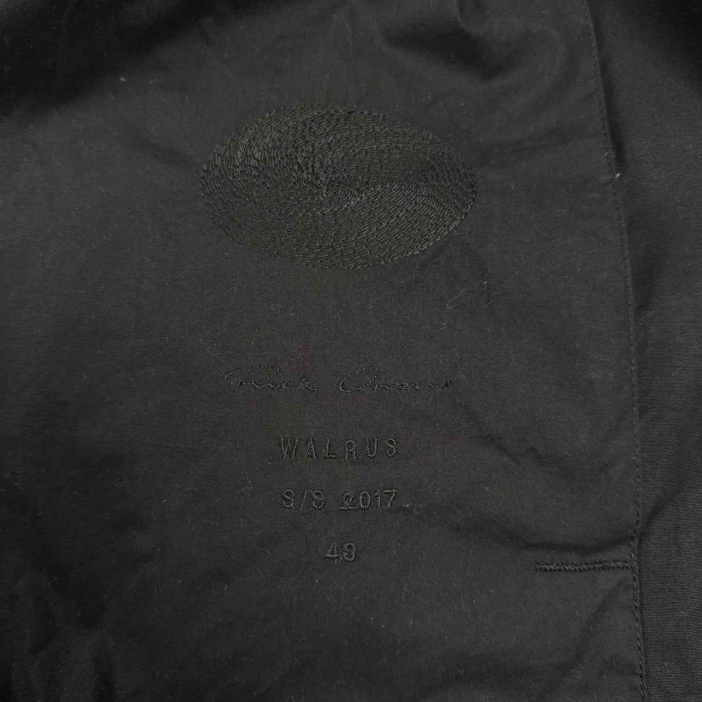 Rick Owens Mainline SS17 Walrus ‘Black’ Jacket