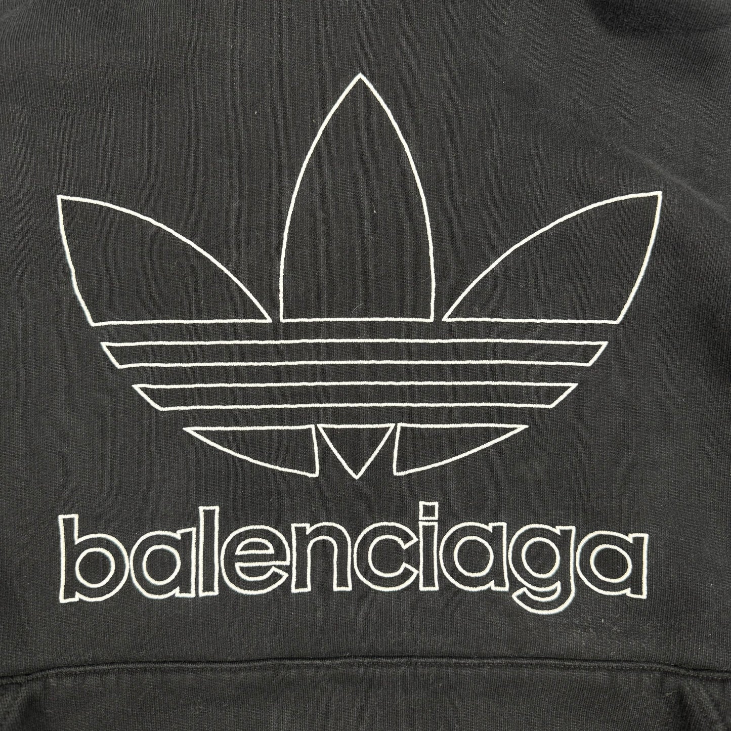 Balenciaga x Adidas Embroidered Logo Oversized ‘Black’ Hoodie