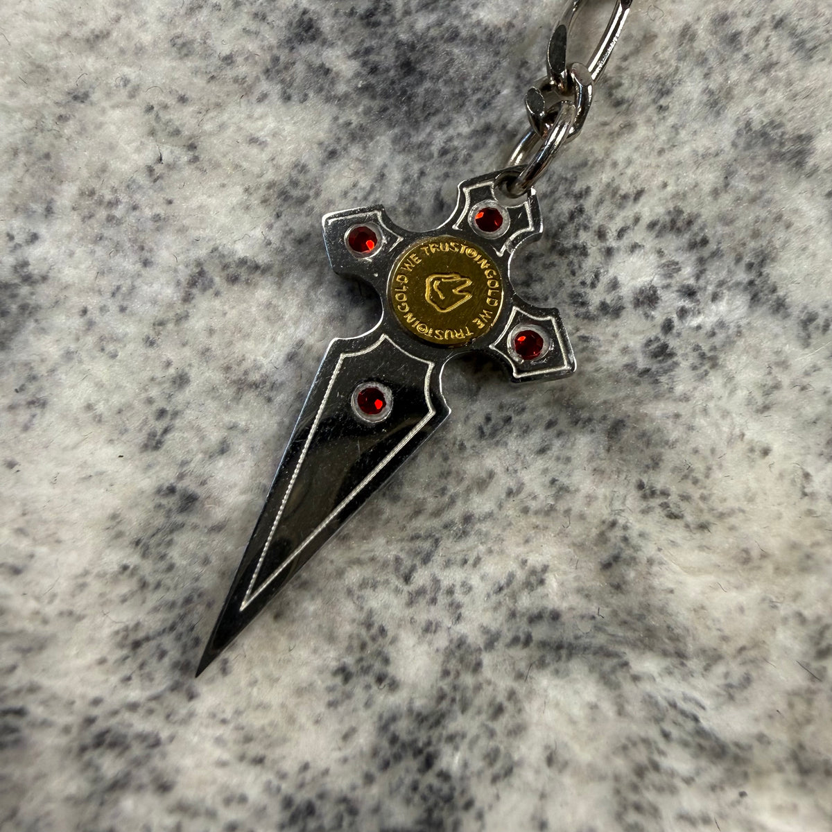 Clocks and Colours Two-Tone Crystal Dagger Necklace