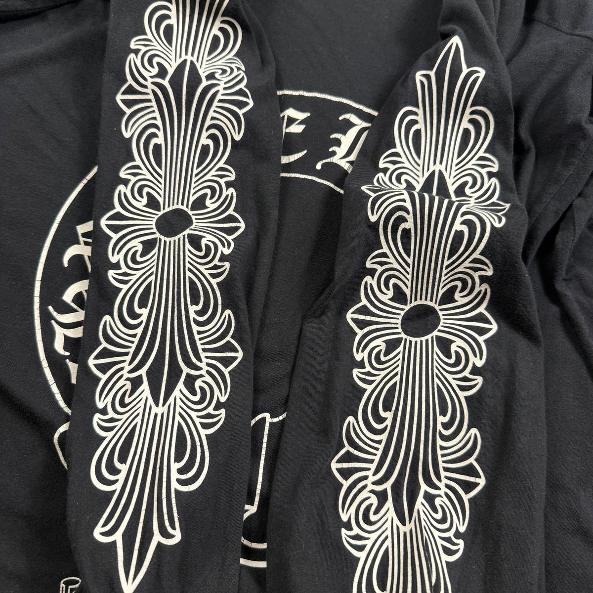 Chrome Hearts Floral Cross Horseshoe Pocket ‘Black’ Long Sleeve