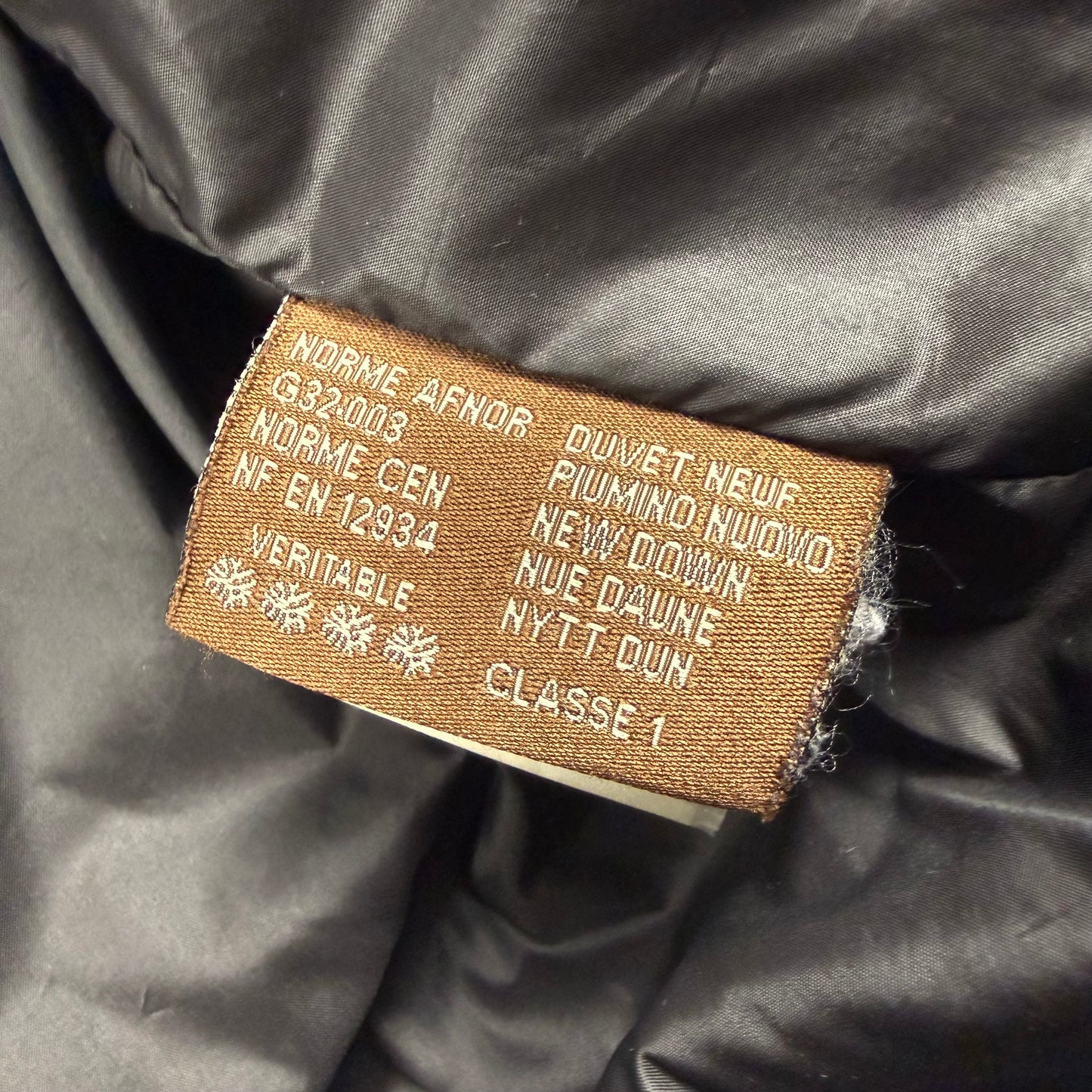 Moncler Vintage Brown Down Puffer Jacket With Sleeve Pocket