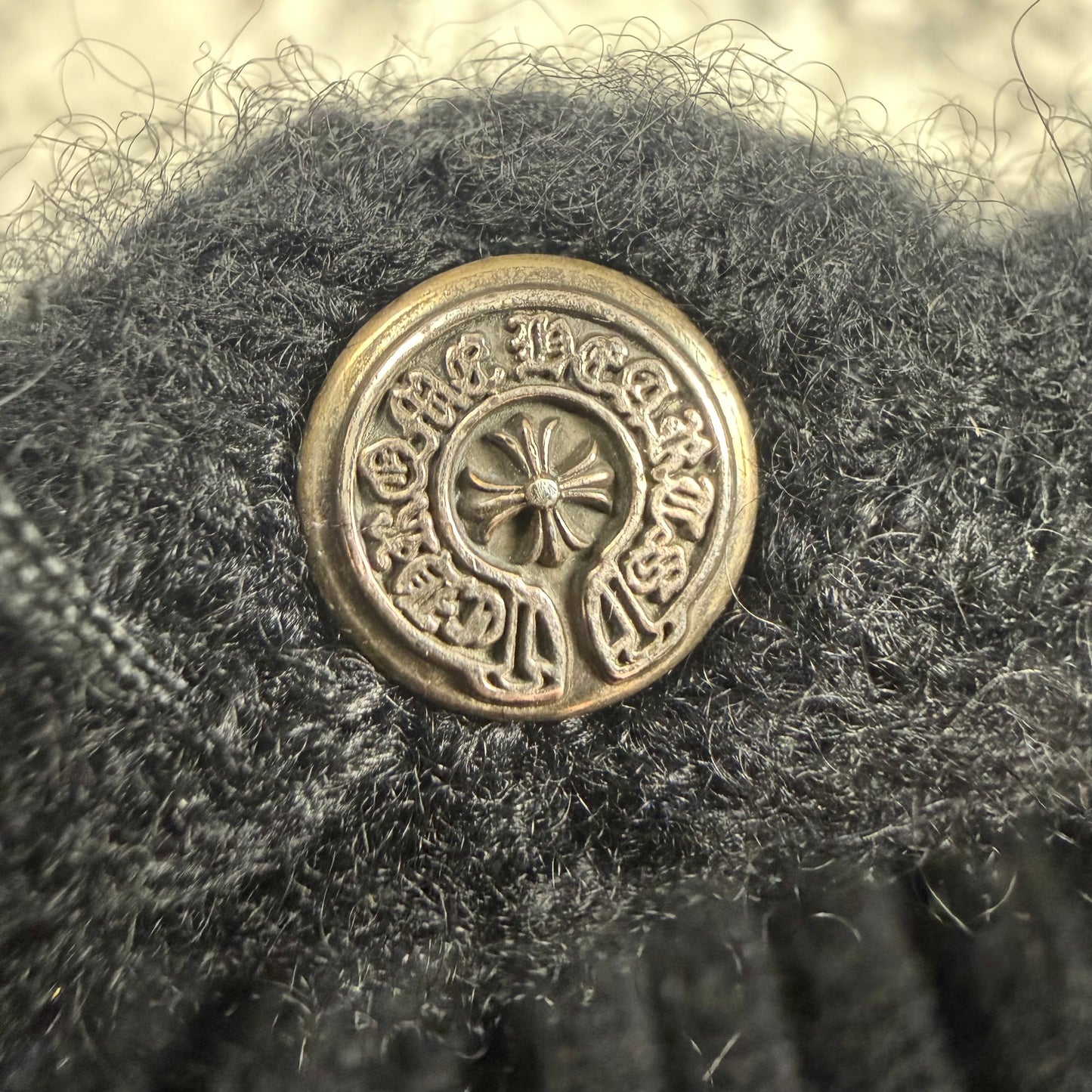 Chrome Hearts Cross Leather Patch ‘Black’ Beanie