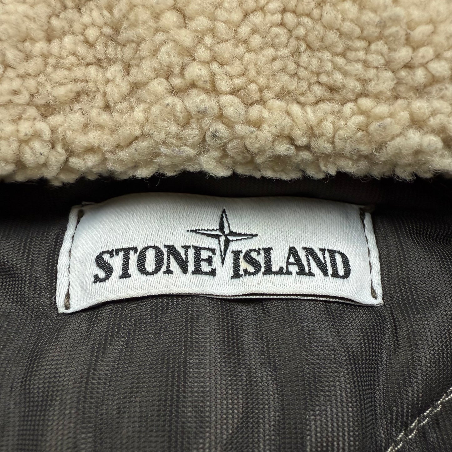 Stone Island Khaki Mussola Gommata Flight Jacket