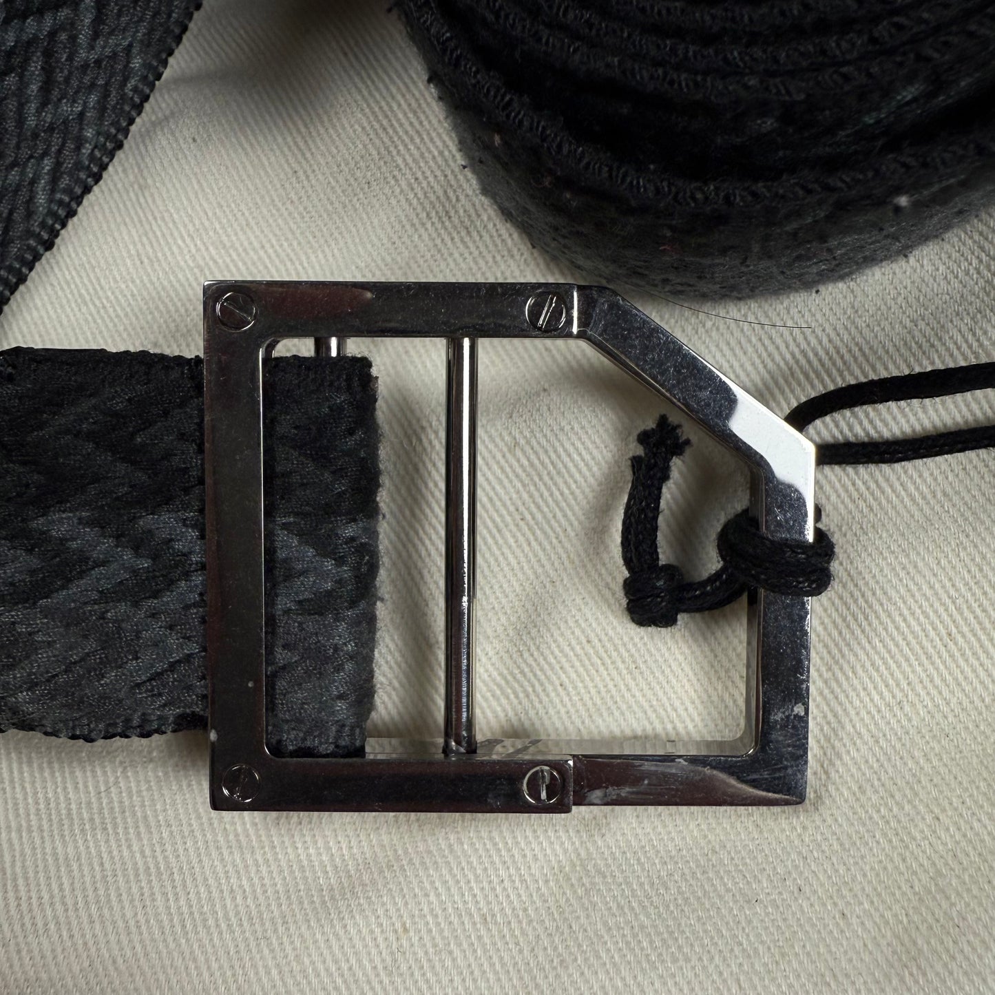 Lanvin Melange Curb ‘Dark Gray’ Belt