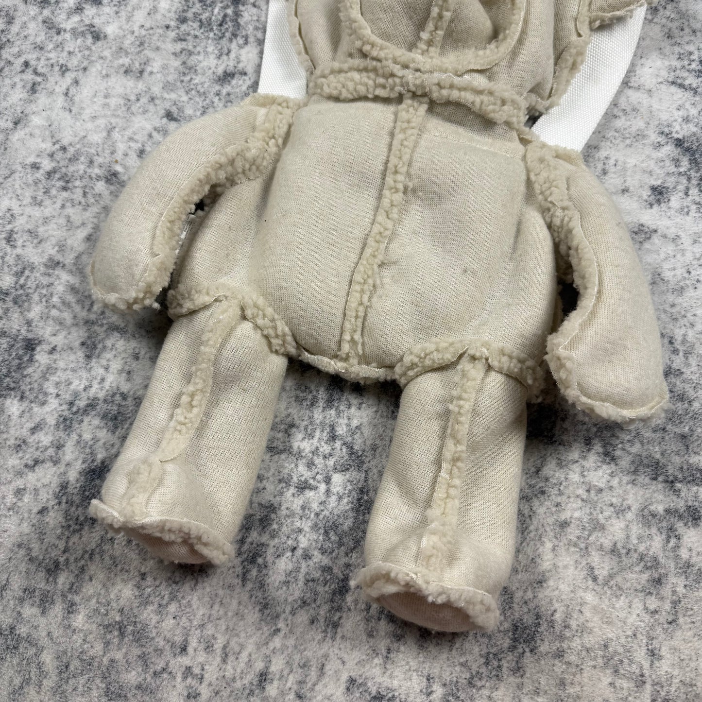 MM6 Maison Margiela Teddy Bear Faux Shearling Backpack Cream White