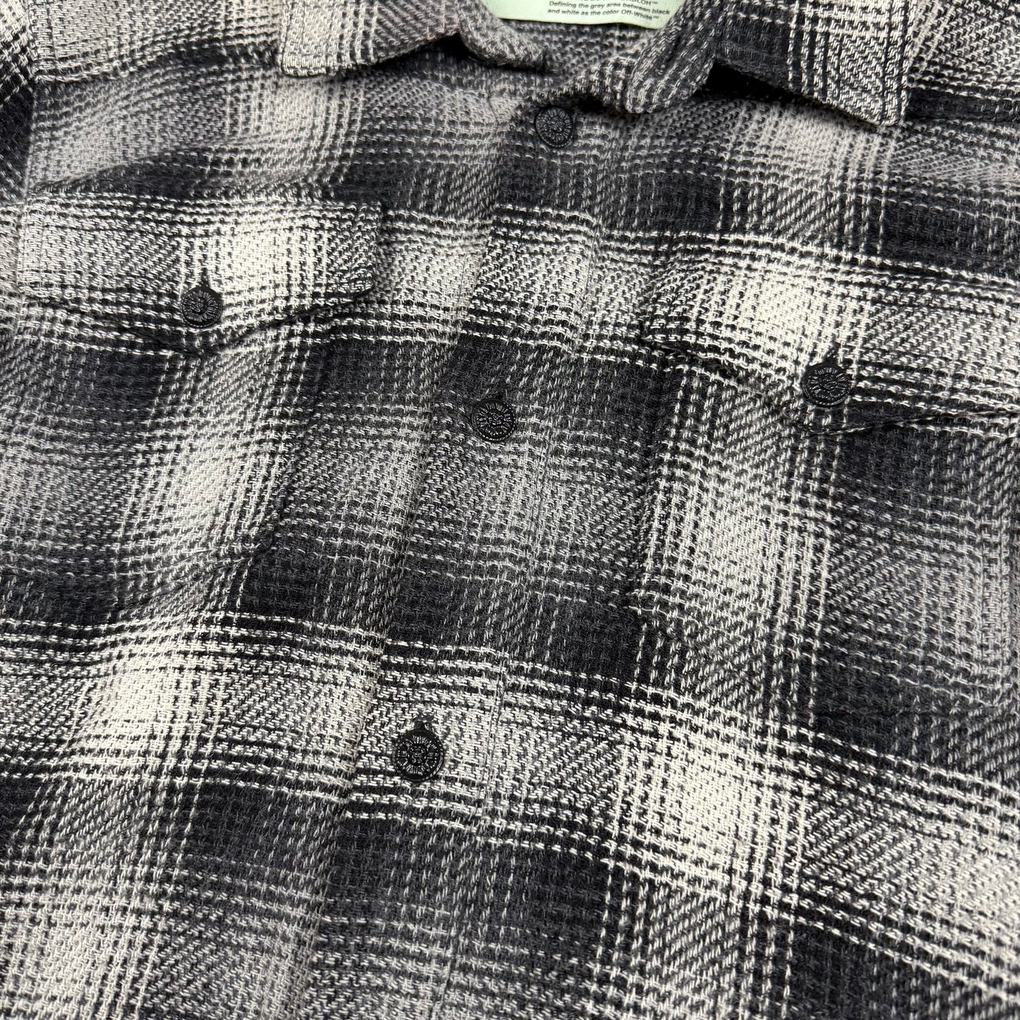 Off-White Outline Arrow Flannel Shirt Grey/Black