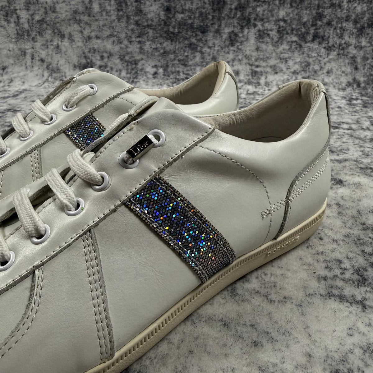 Dior Homme SS06 Hedi Slimane Glitter B01 Leather Sneakers