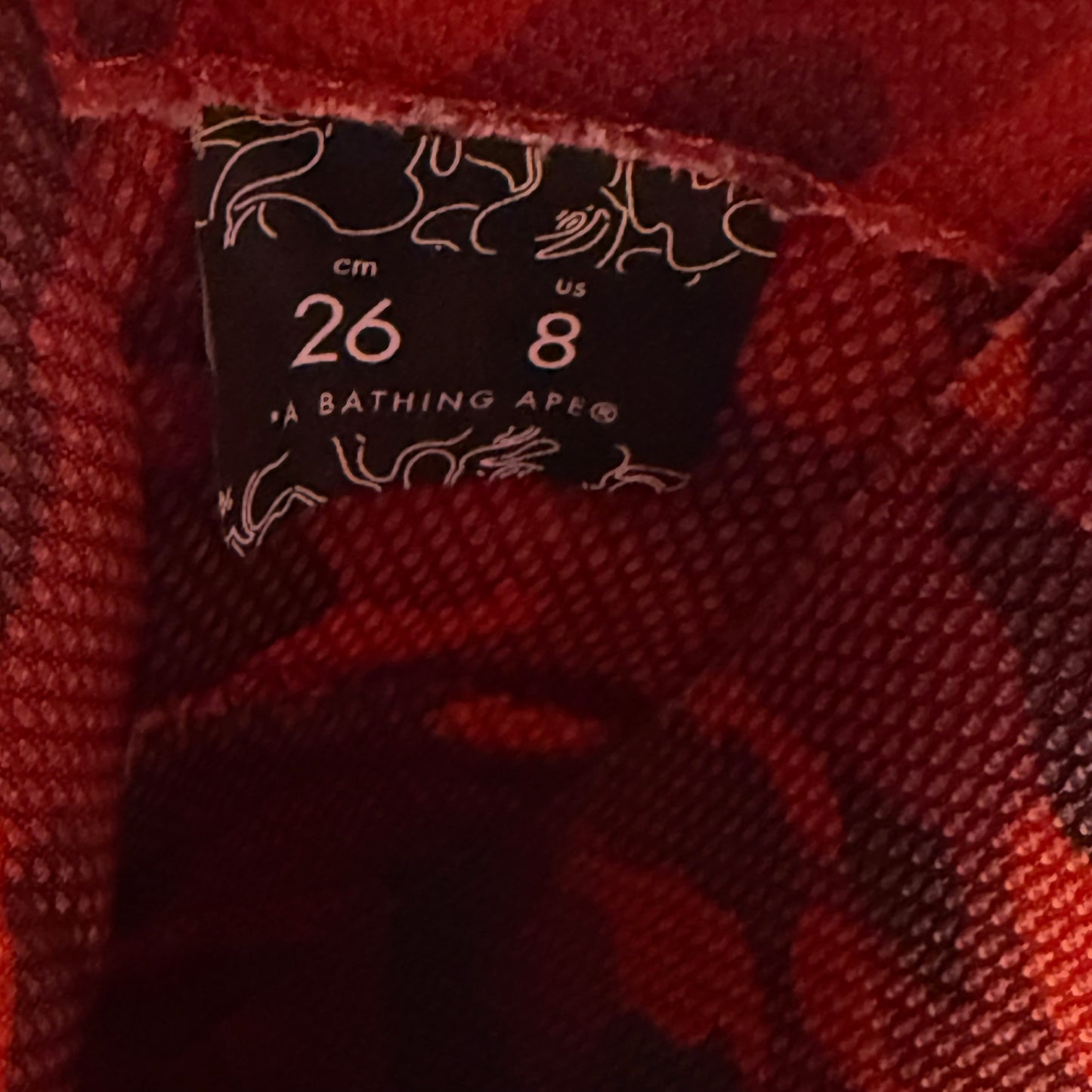 BAPE STA Red / Burgundy Patent Leather Colorblock Sneakers
