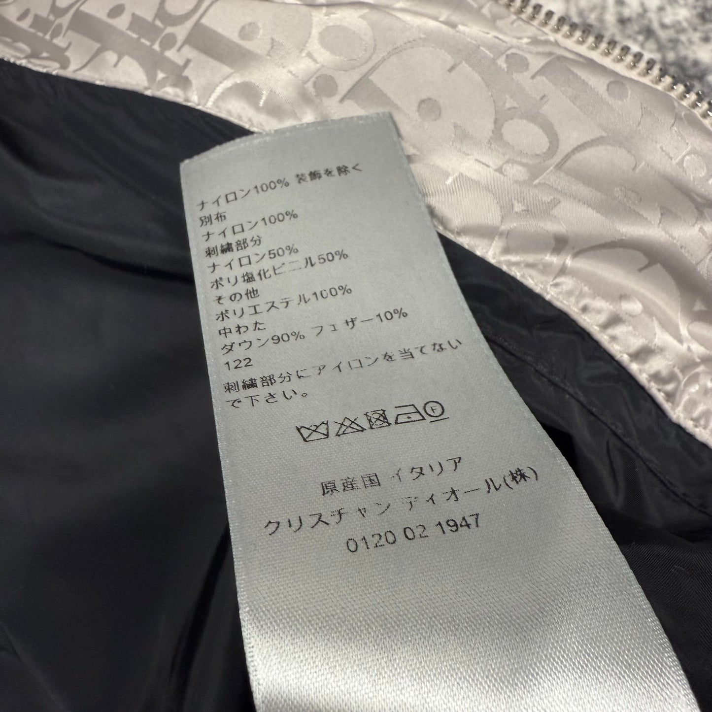 Dior Oblique ‘Silver’ Down Jacket