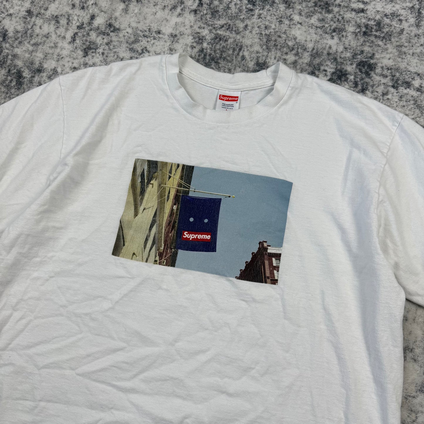 Supreme FW19 Banner ‘White’ T-Shirt