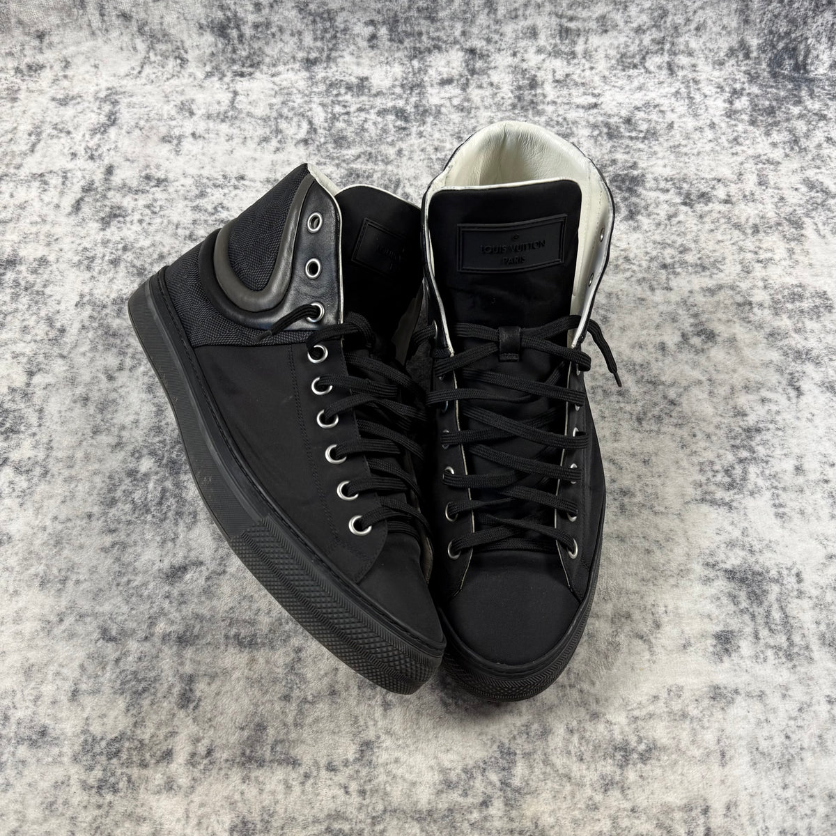 Louis Vuitton Damier Graphite Black High-Top Sneakers