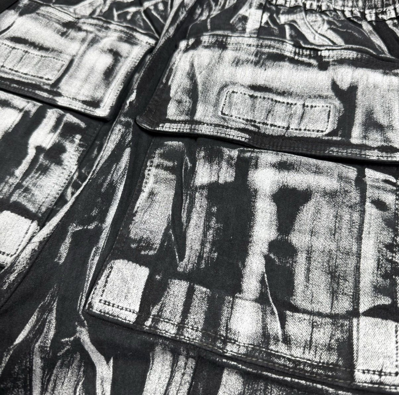 Rick Owens Drkshdw White waxed Sweatpants