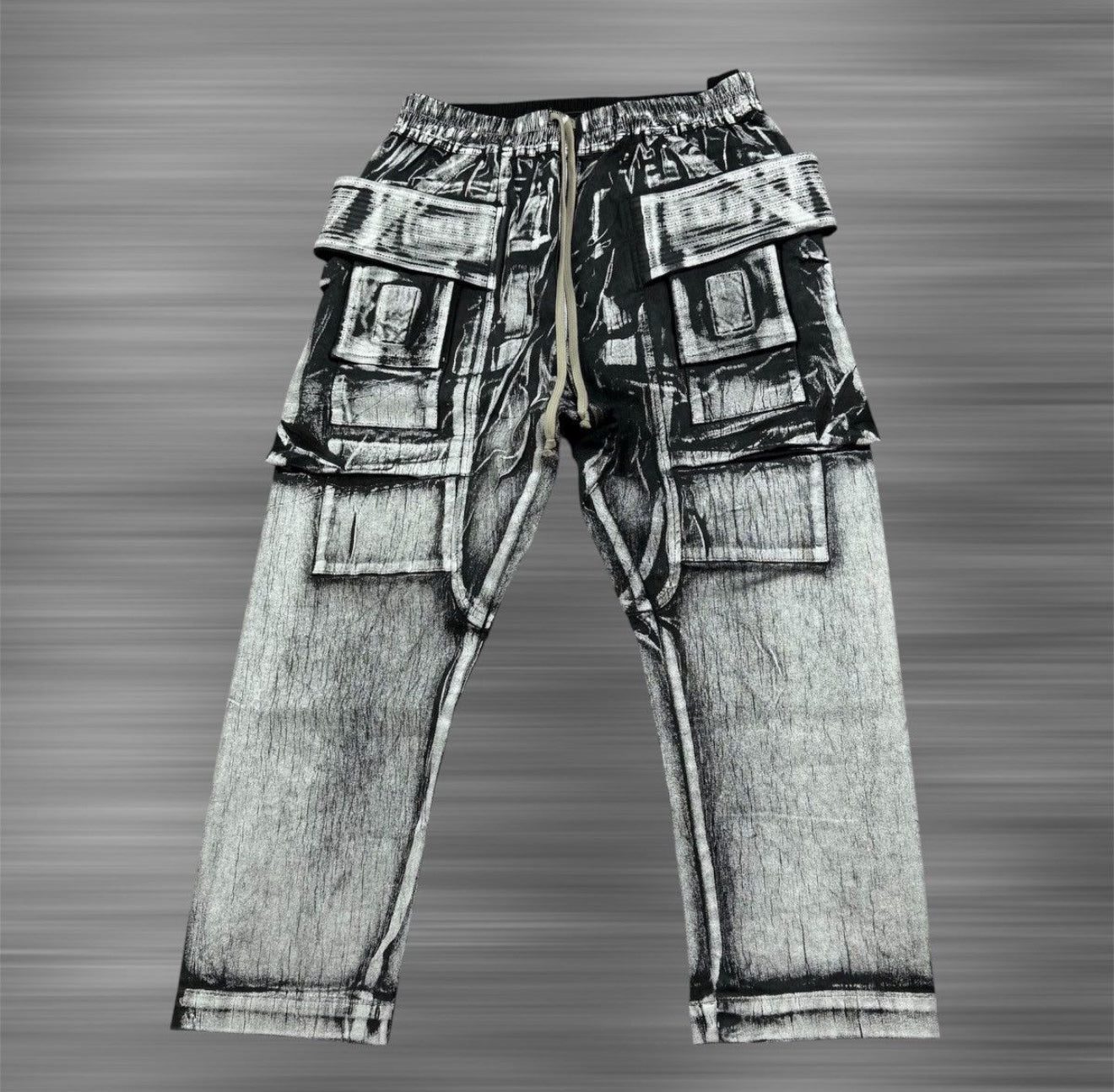 Rick Owens Drkshdw White waxed Sweatpants