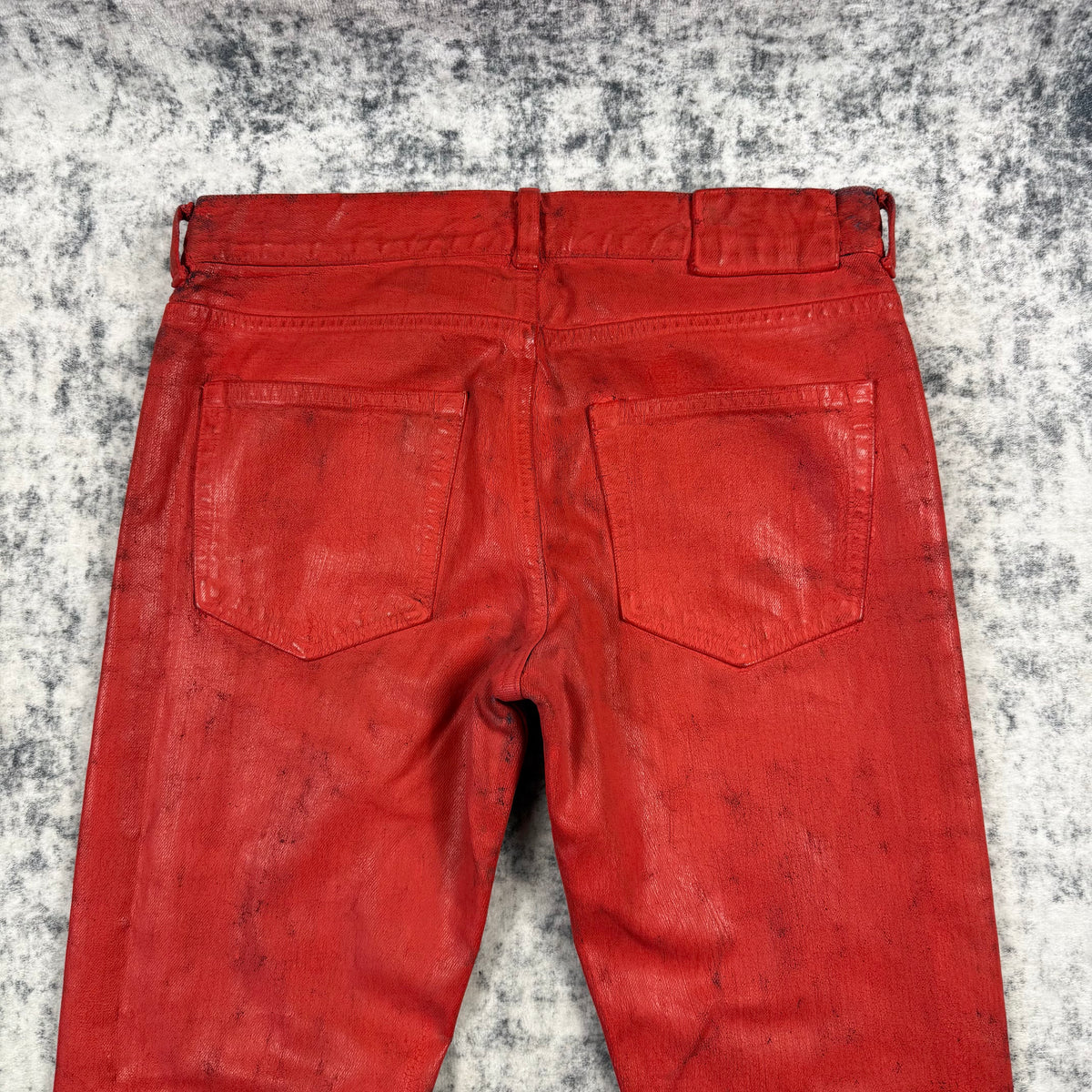 Maison Margiela x H&M FW/12 Red Painted Denim Jeans