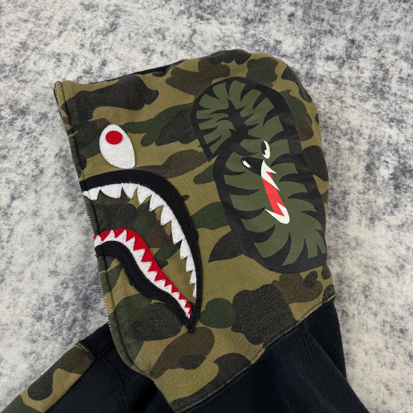 A Bathing Ape 1st Camo Crazy Shark Full Zip Hoodie