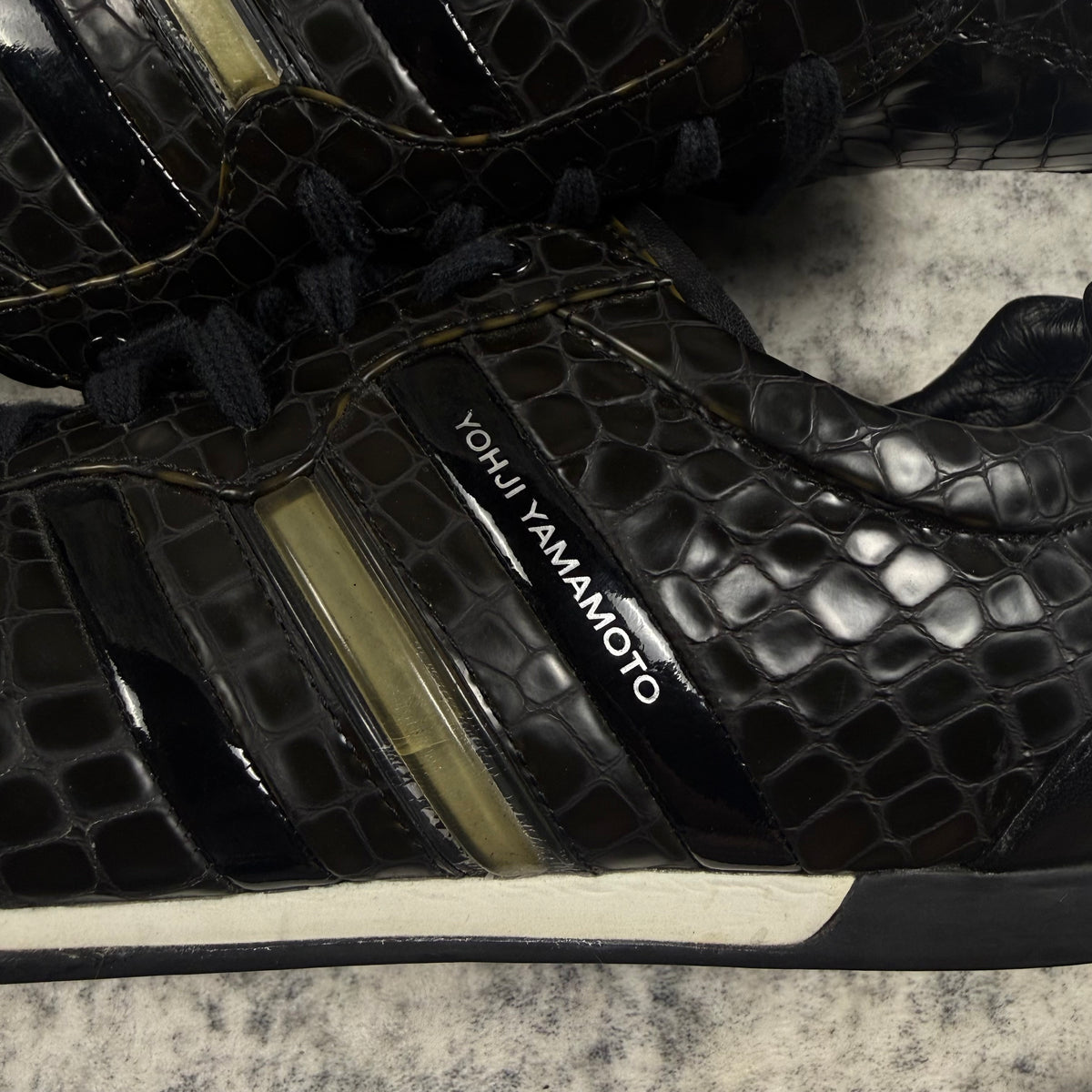 Y-3 x Adidas Croc Embossed Sala Low-Top ‘Black’ Shoes