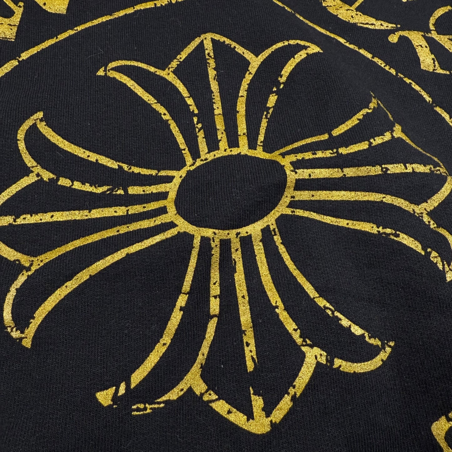 Chrome Hearts Vintage Gold Horseshoe Cross ‘Black’ Zip Up Hoodie