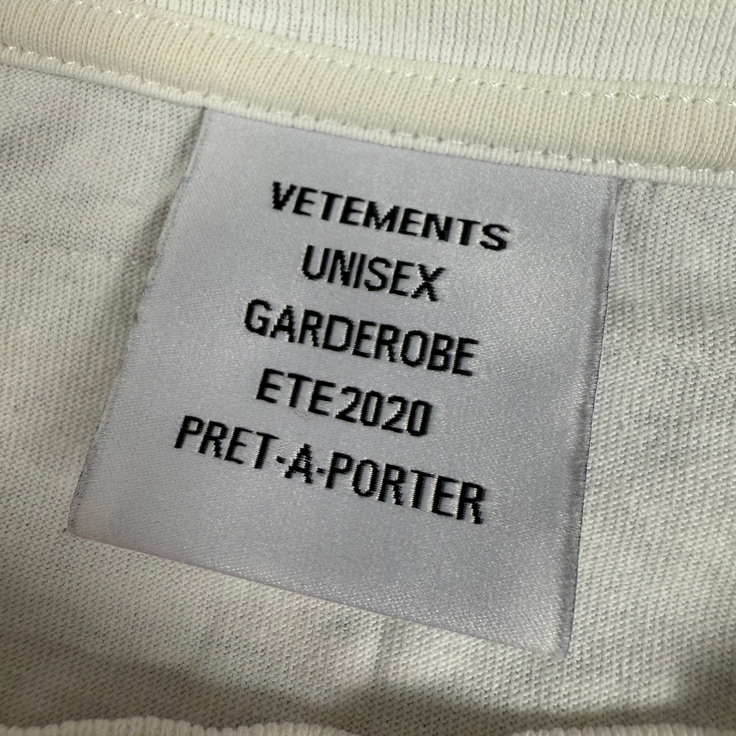 Vetements 2020 Shipping Label ‘White’ T-Shirt