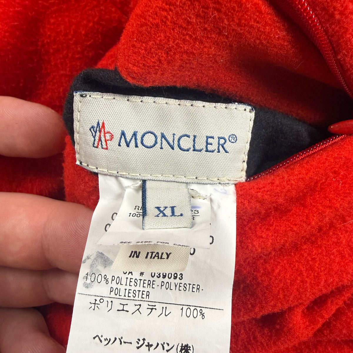 Vintage Moncler Reversible Fleece ‘Red / Black’ Vest