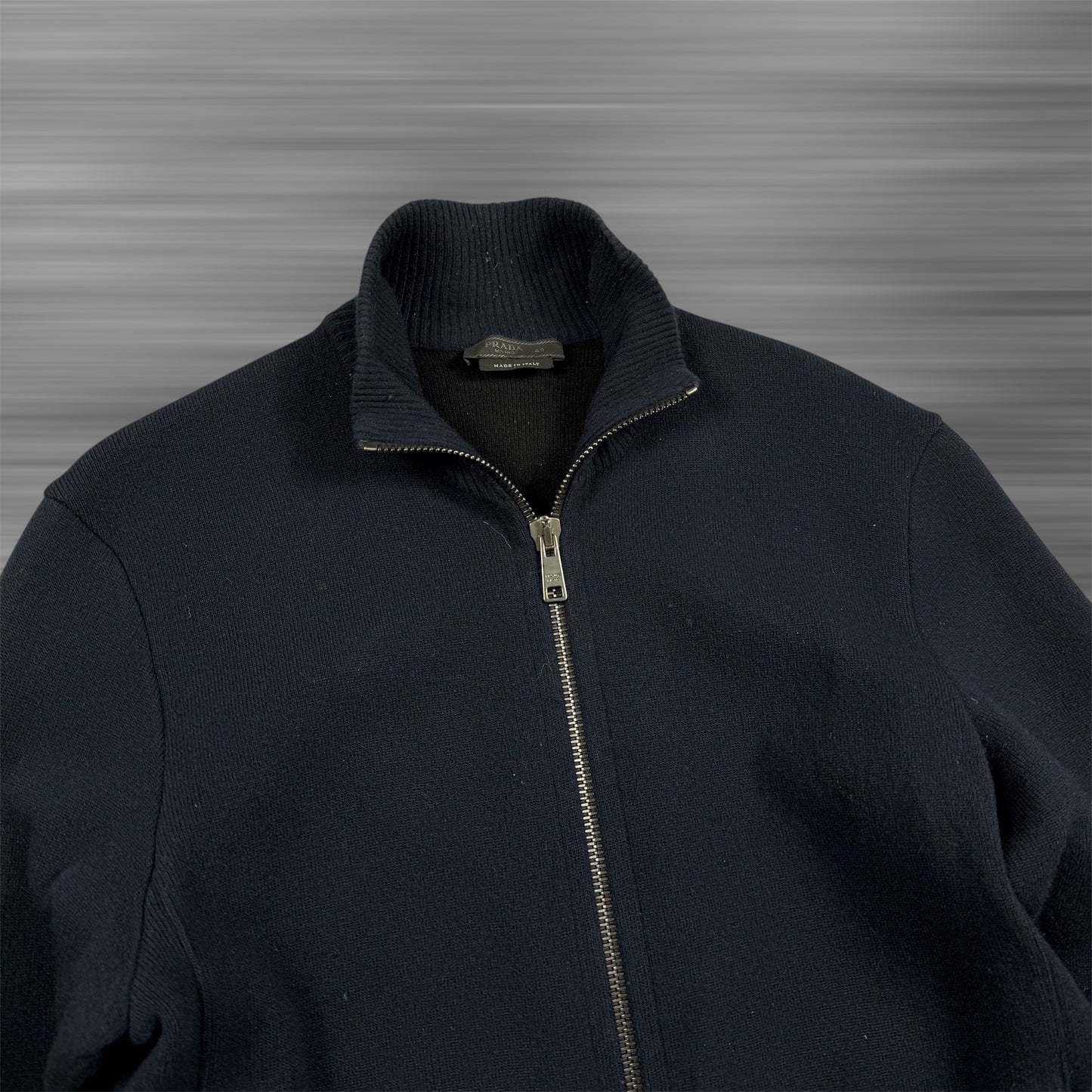 Prada Zip-Up Wool ‘Blue/Navy’ Cardigan