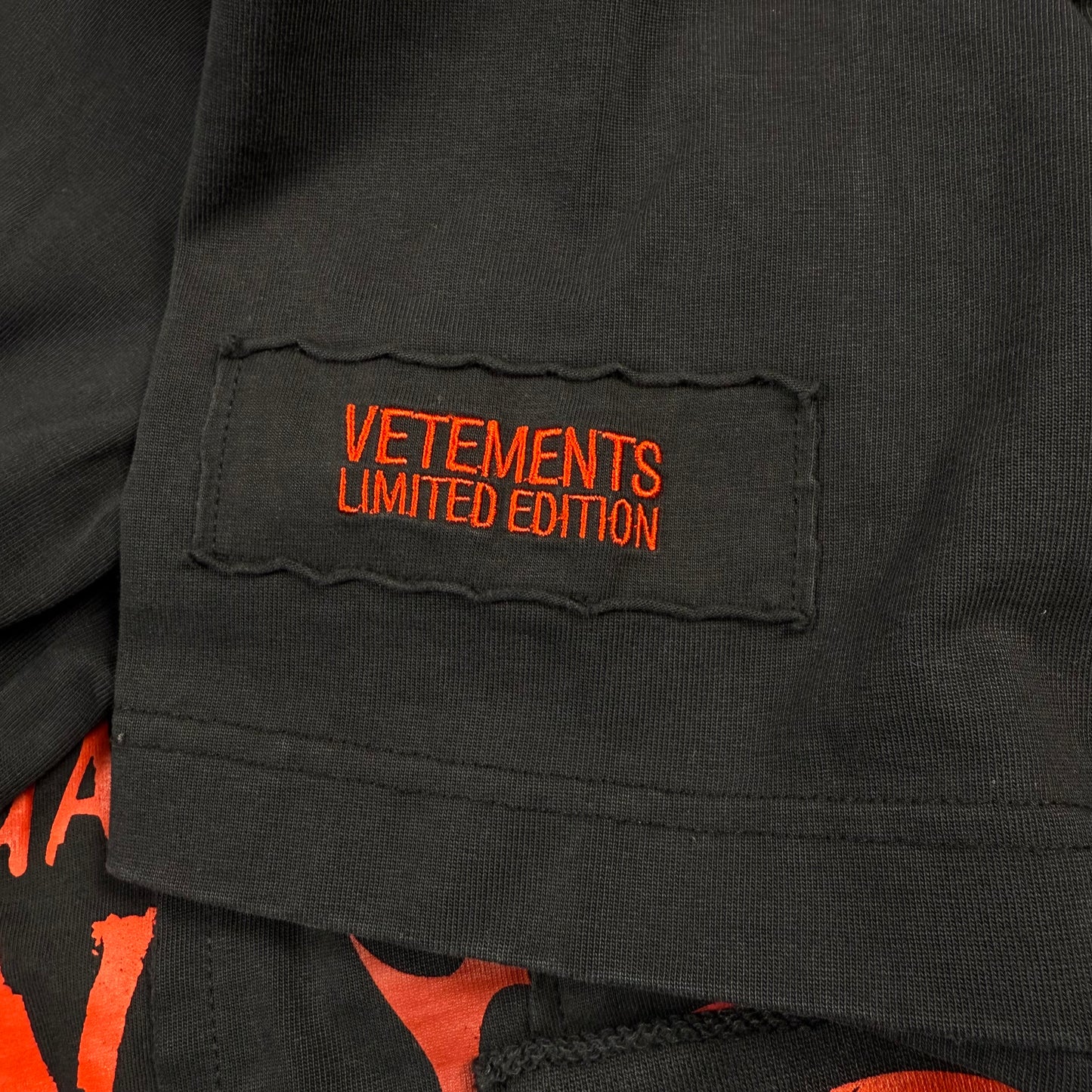 Vetements Hardcore Patched Dense ‘Black’ T-Shirt