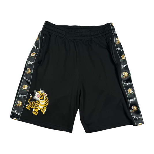 Bape Tiger Jersey Wide ‘Black’ Shorts