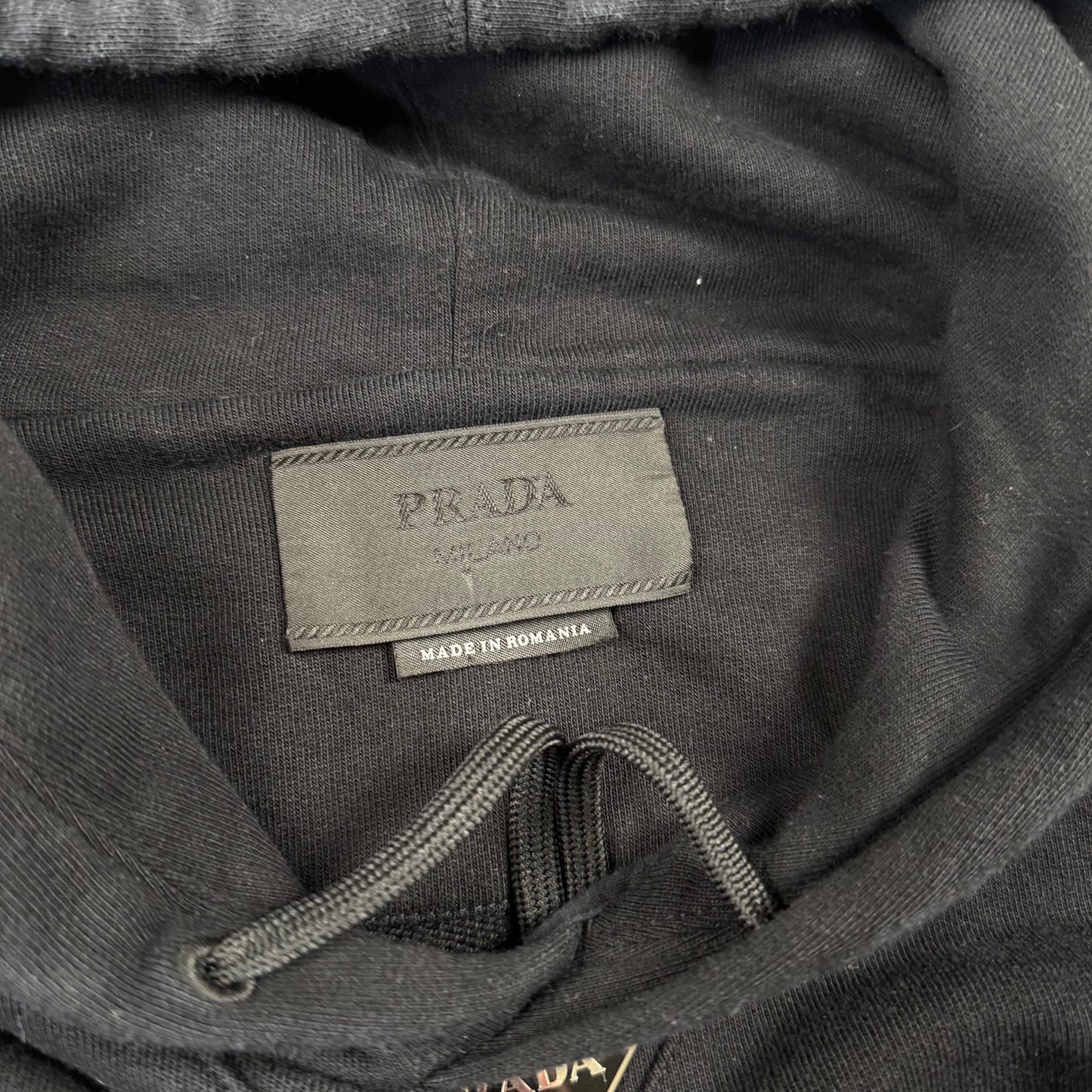 Prada Re-Nylon Neck Logo ‘Black’ Hoodie