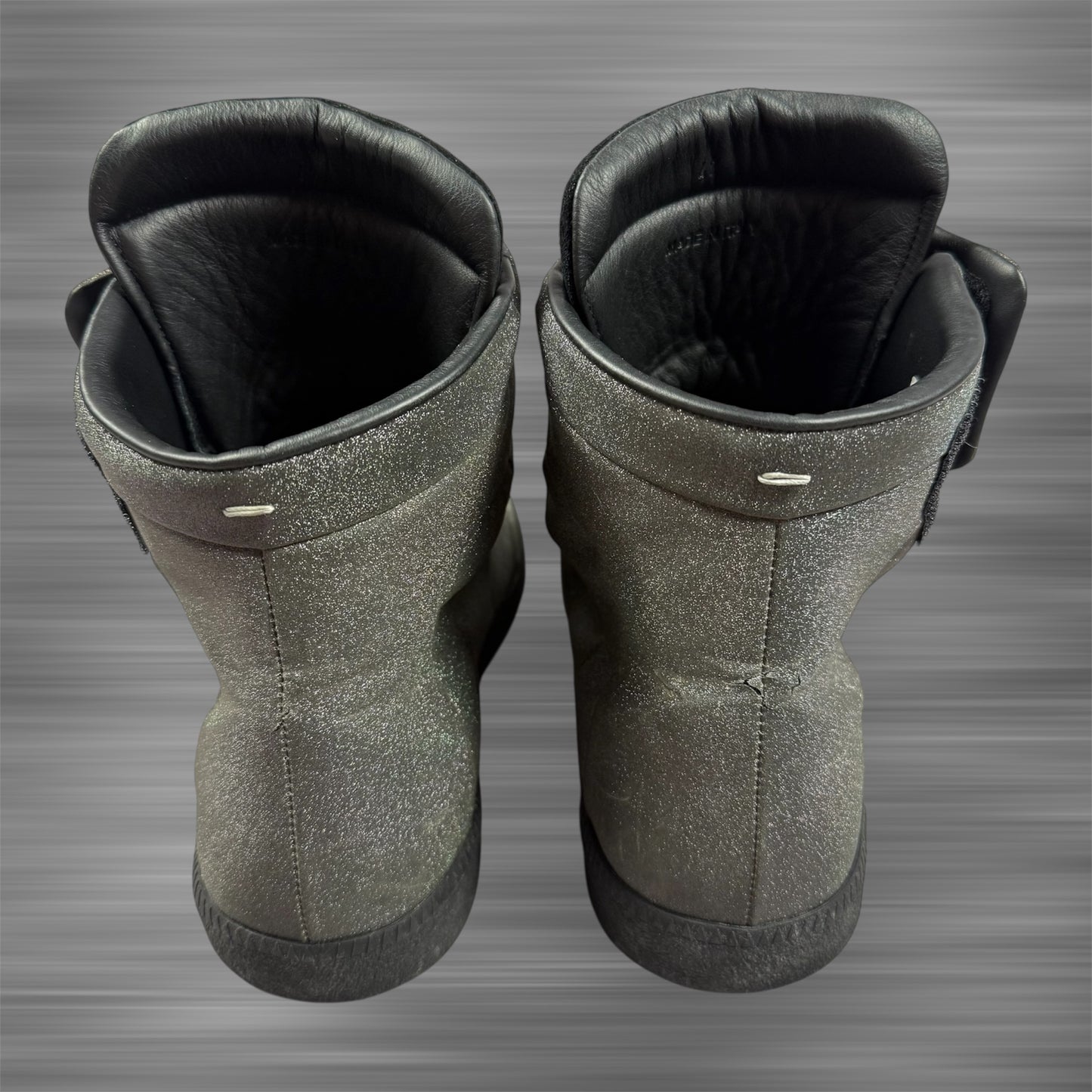 Maison Margiela High Future Silver Glitter Shoes