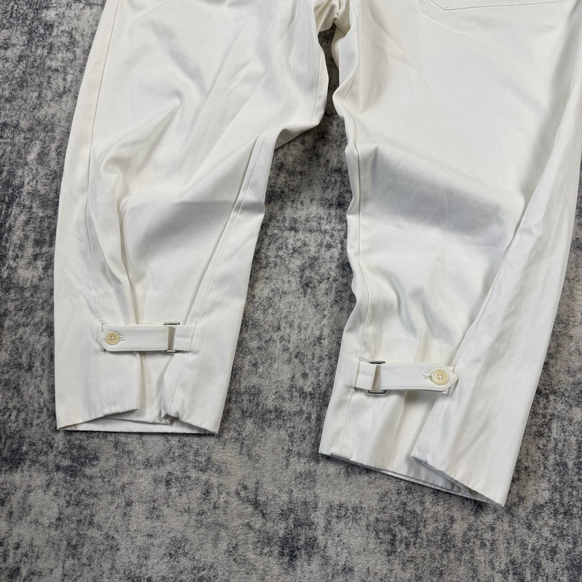 Hermès Vintage White Adjustable Ankle Riding Trousers