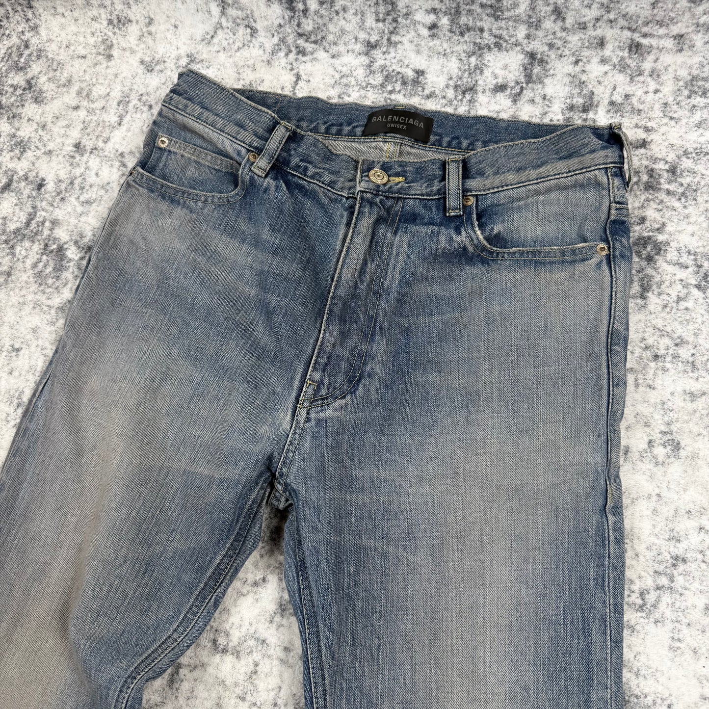 Balenciaga Low-Rise Flared Denim ‘Blue’ Jeans