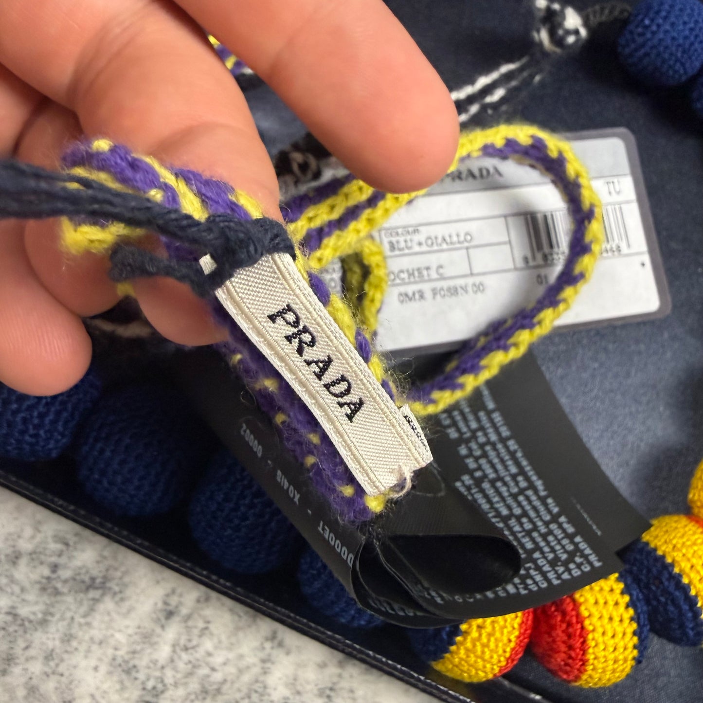 Prada AW2005 Chocker Nappa Yellow Bead Savage Necklace