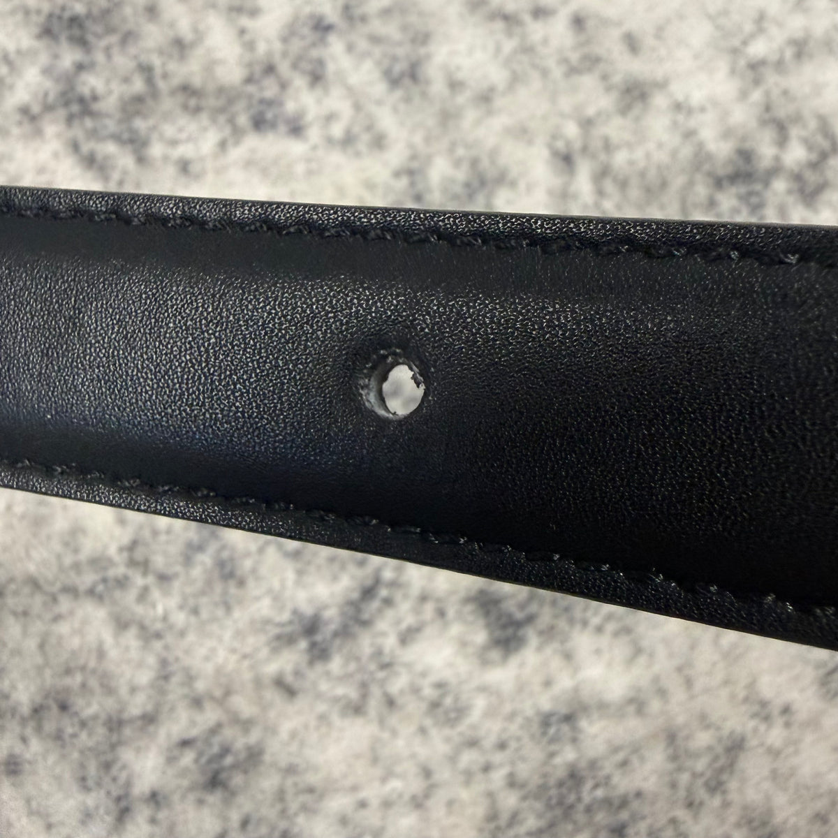 Celine Triomphe Gold Buckle Black Leather Belt