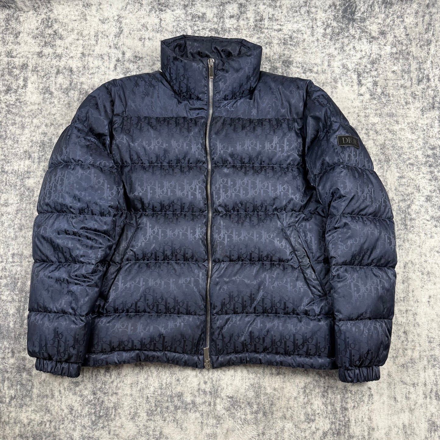 Dior Oblique ‘Navy/Blue’ Technical Jacquard Down Jacket
