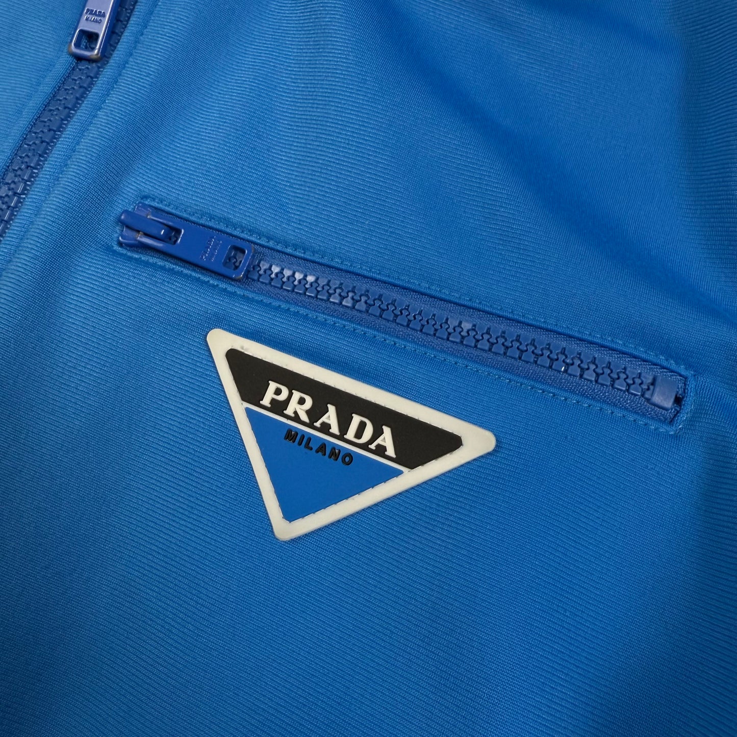 Prada Milano Triangle Logo Zip Track ‘Blue/Black’ Jacket