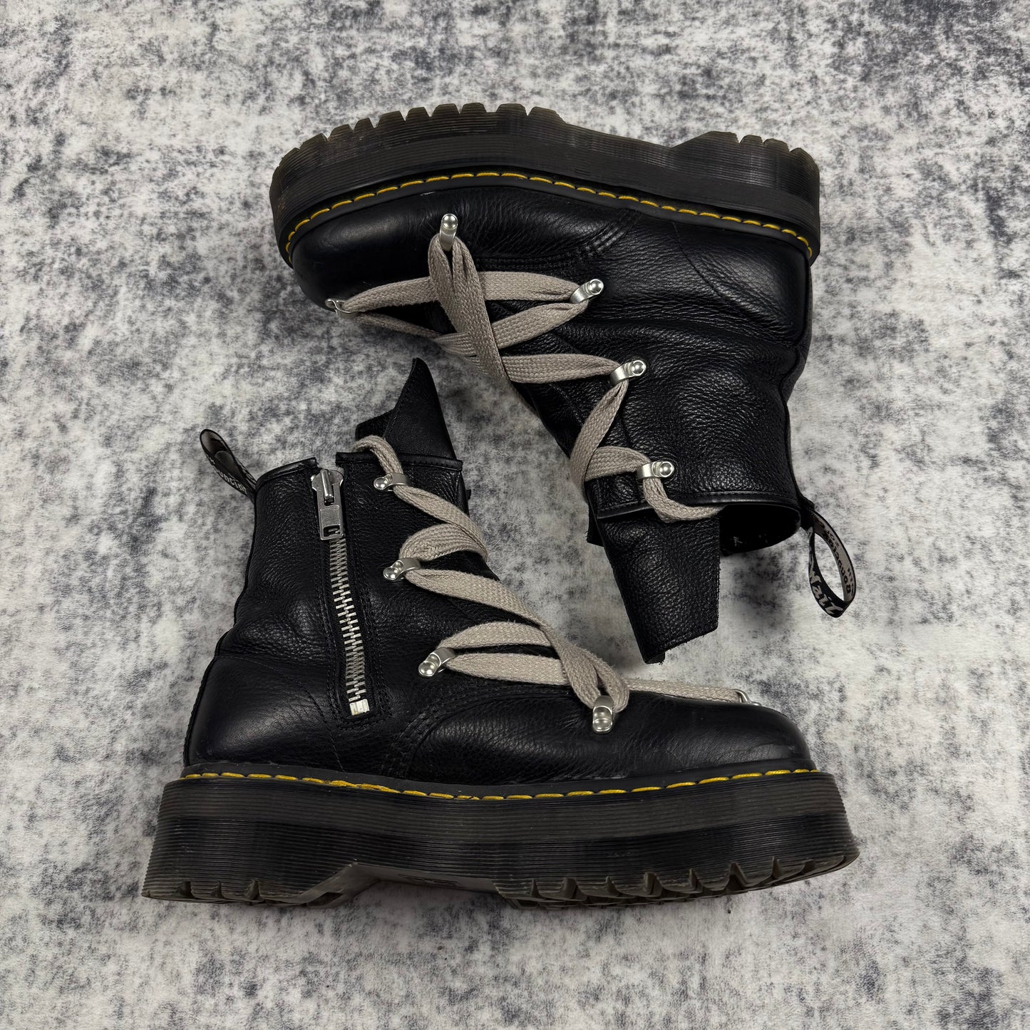 Rick Owens x Dr. Martens 1460 Quad Sole Pentagram Jumbo Lace Boots