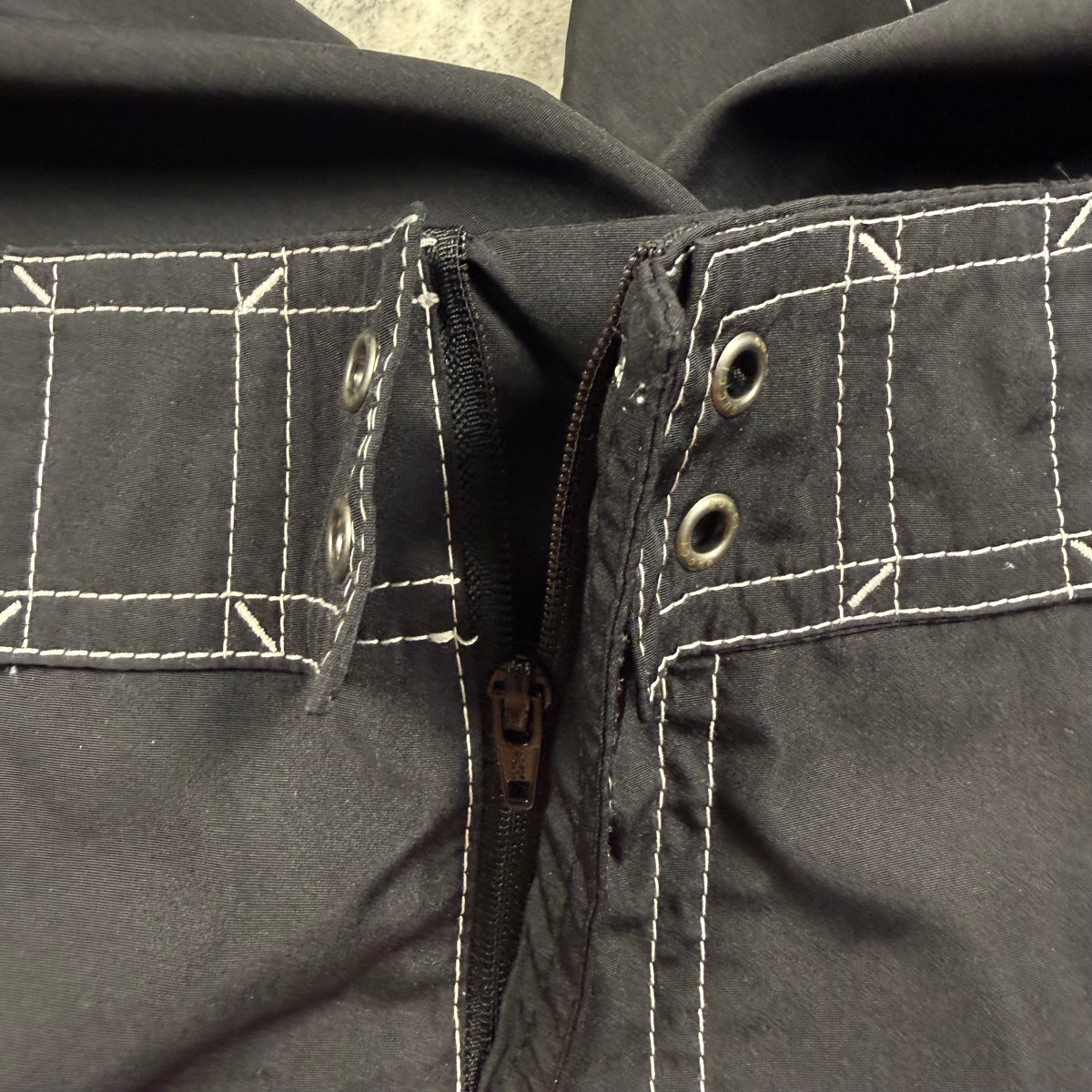 Vintage Gucci Black Contrast Stitch Technical Pants