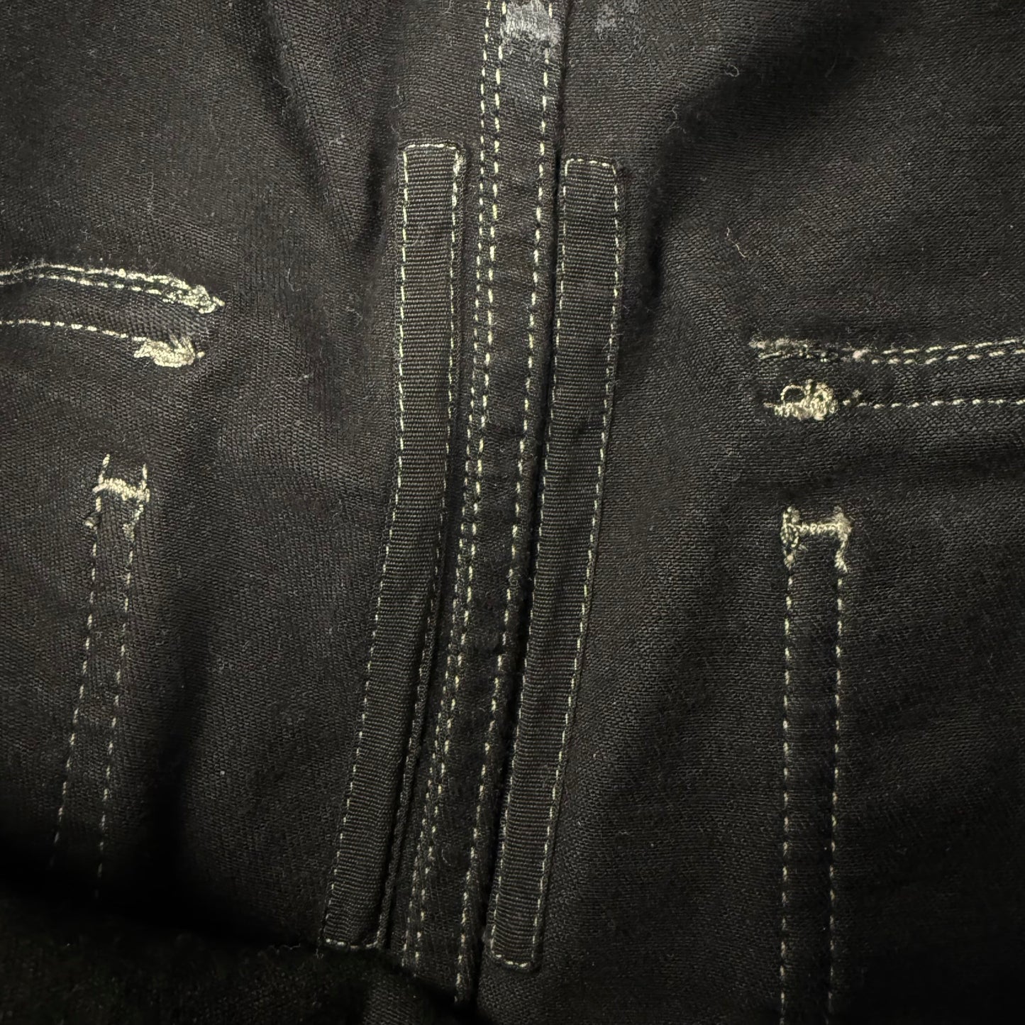 Rick Owens DRKSHDW Waxed Black ‘Creatch’ Cargo Pants